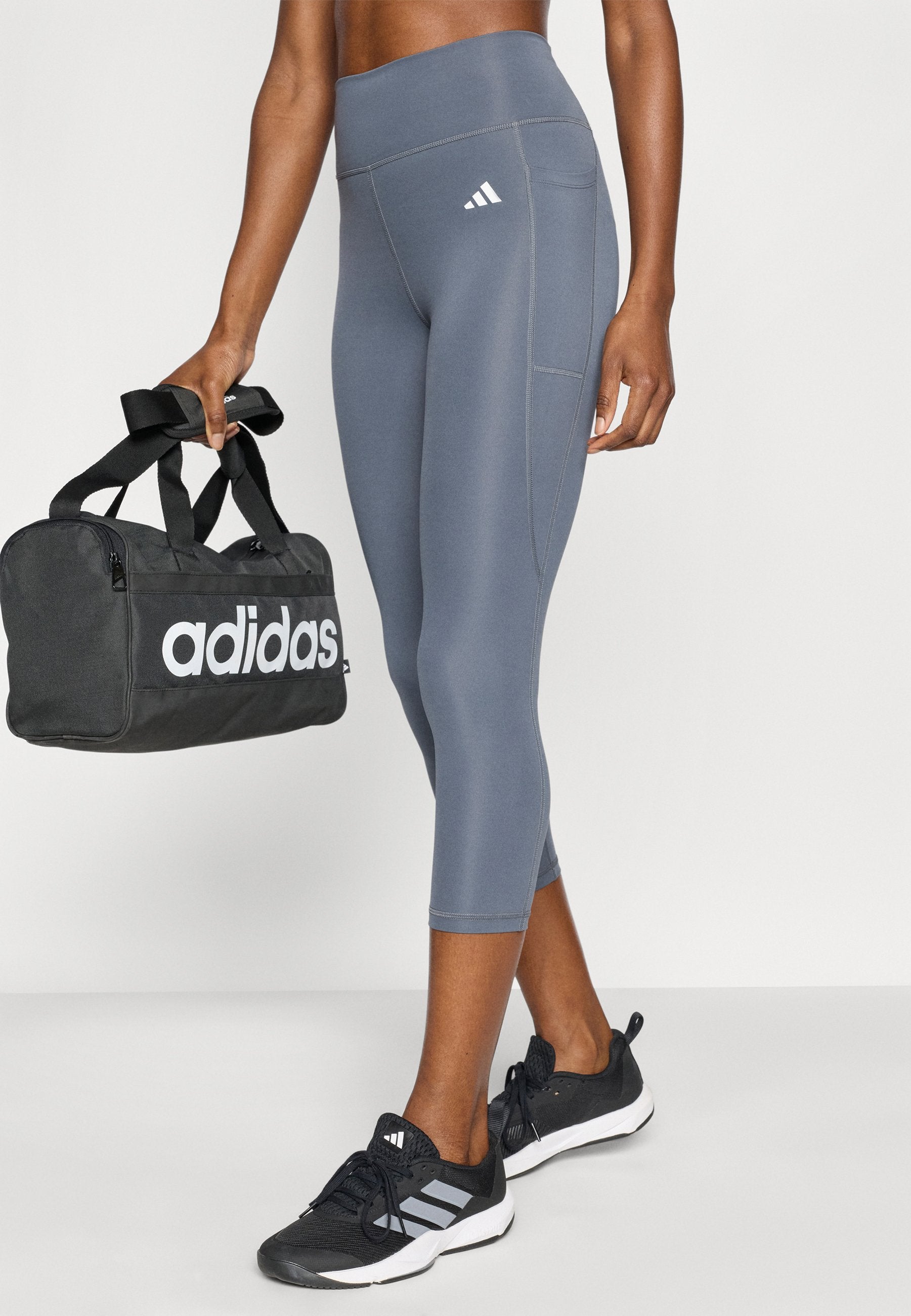 ADIDAS OPTIME ESSENTIALS STASH 3/4 - 3/4 sports trousers - dark grey
