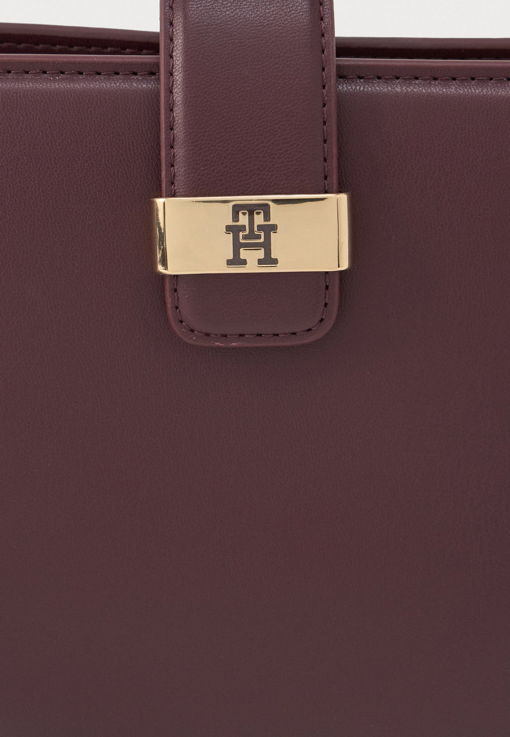 HERITAGE TH MONOGRAM PLAQUE SATCHEL - Çanta - marzemino