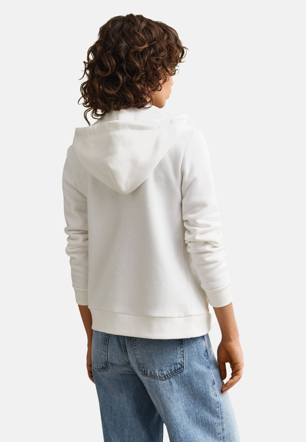 Zip-up sweatshirt - eggshell