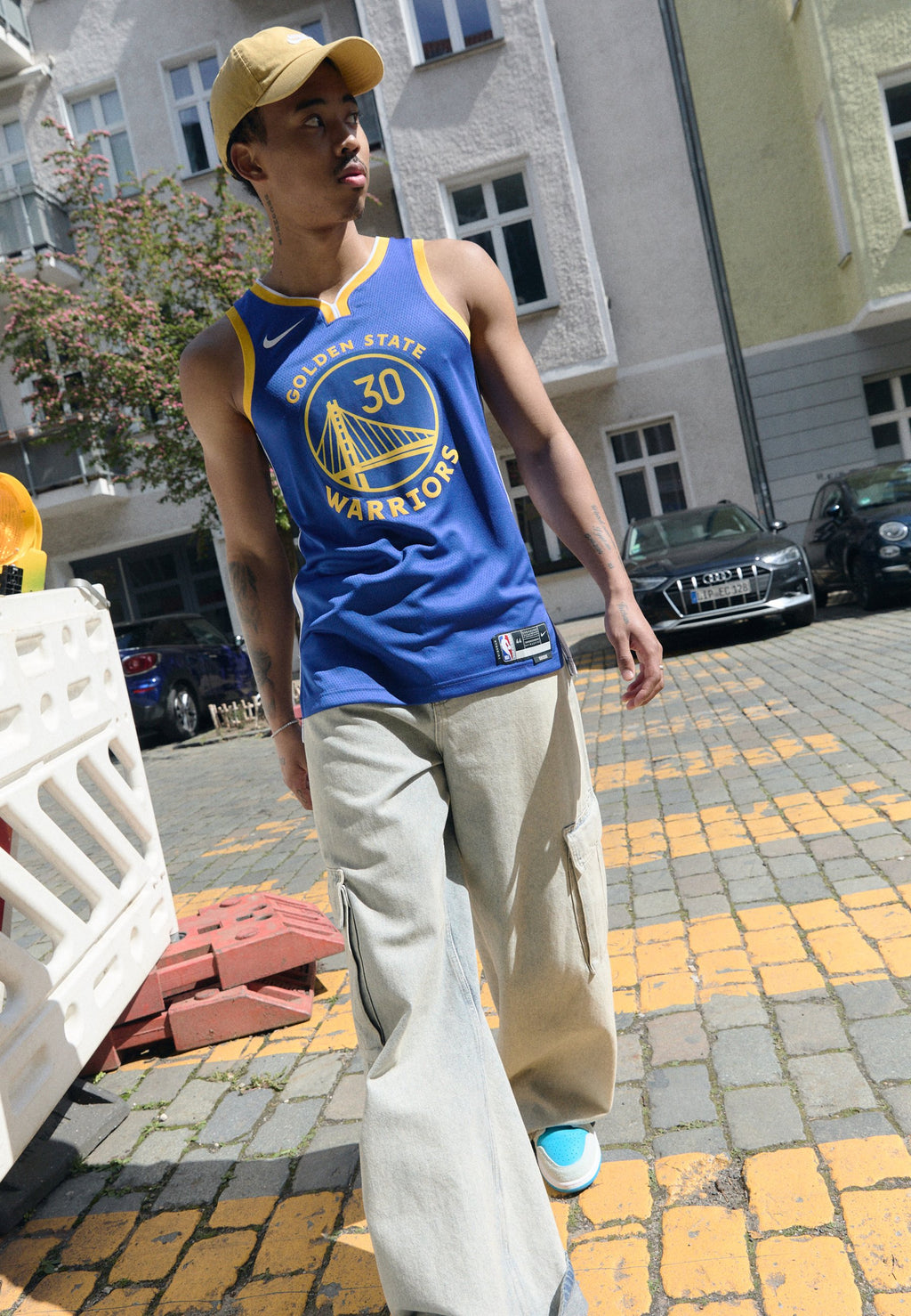 NBA STEPHEN CURRY GOLDEN STATE WARRIOS ICON JERSEY - Club wear - rush blue/curry stephen