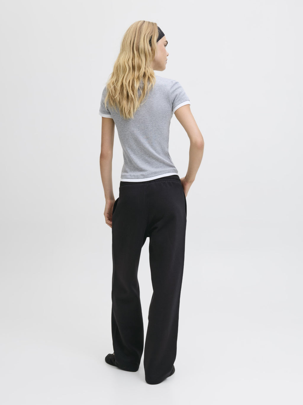 JXSTUDIO - Tracksuit bottoms - black/bright white