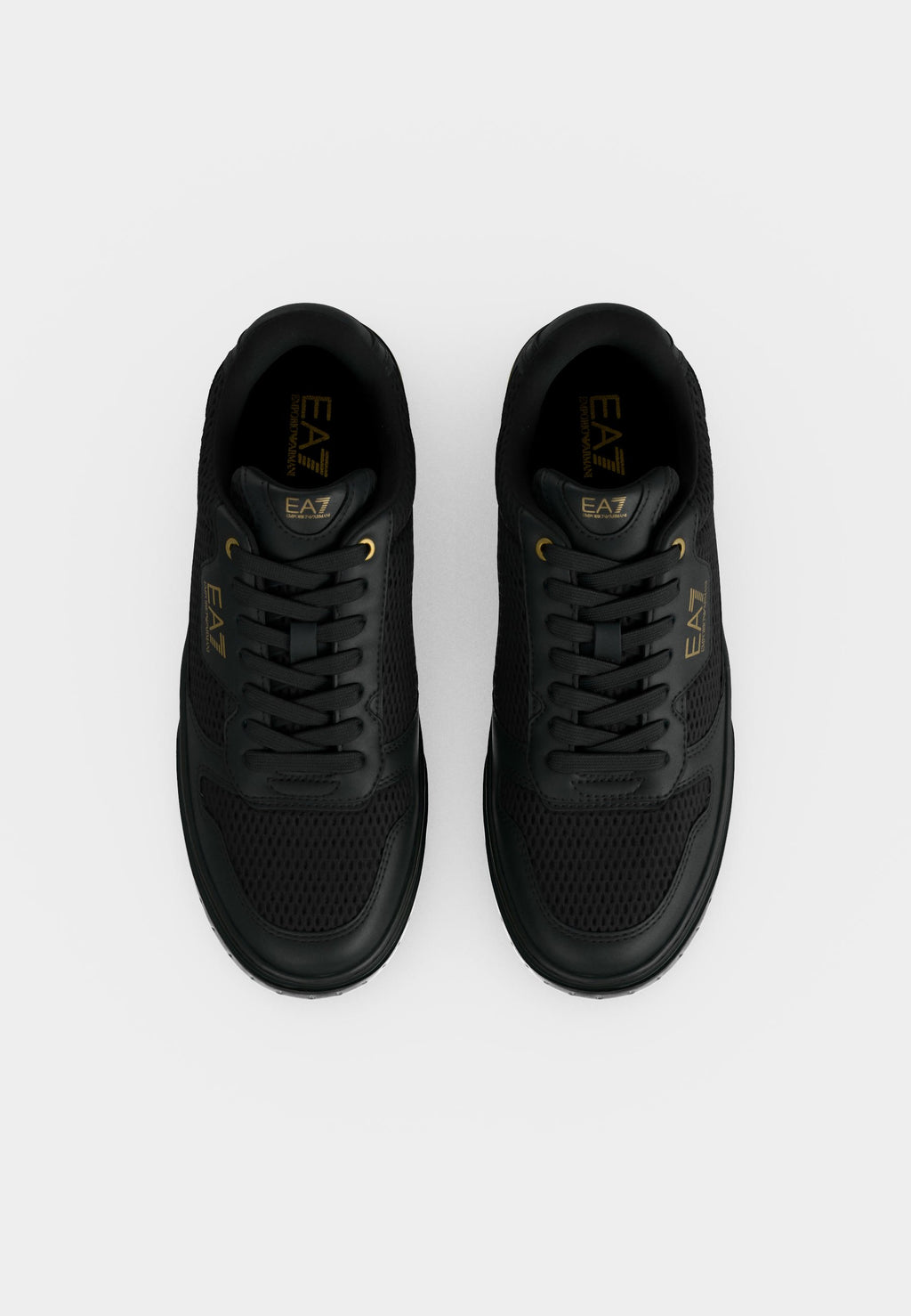 PREMIUM COURT - Baskets - triple noir/couleur or