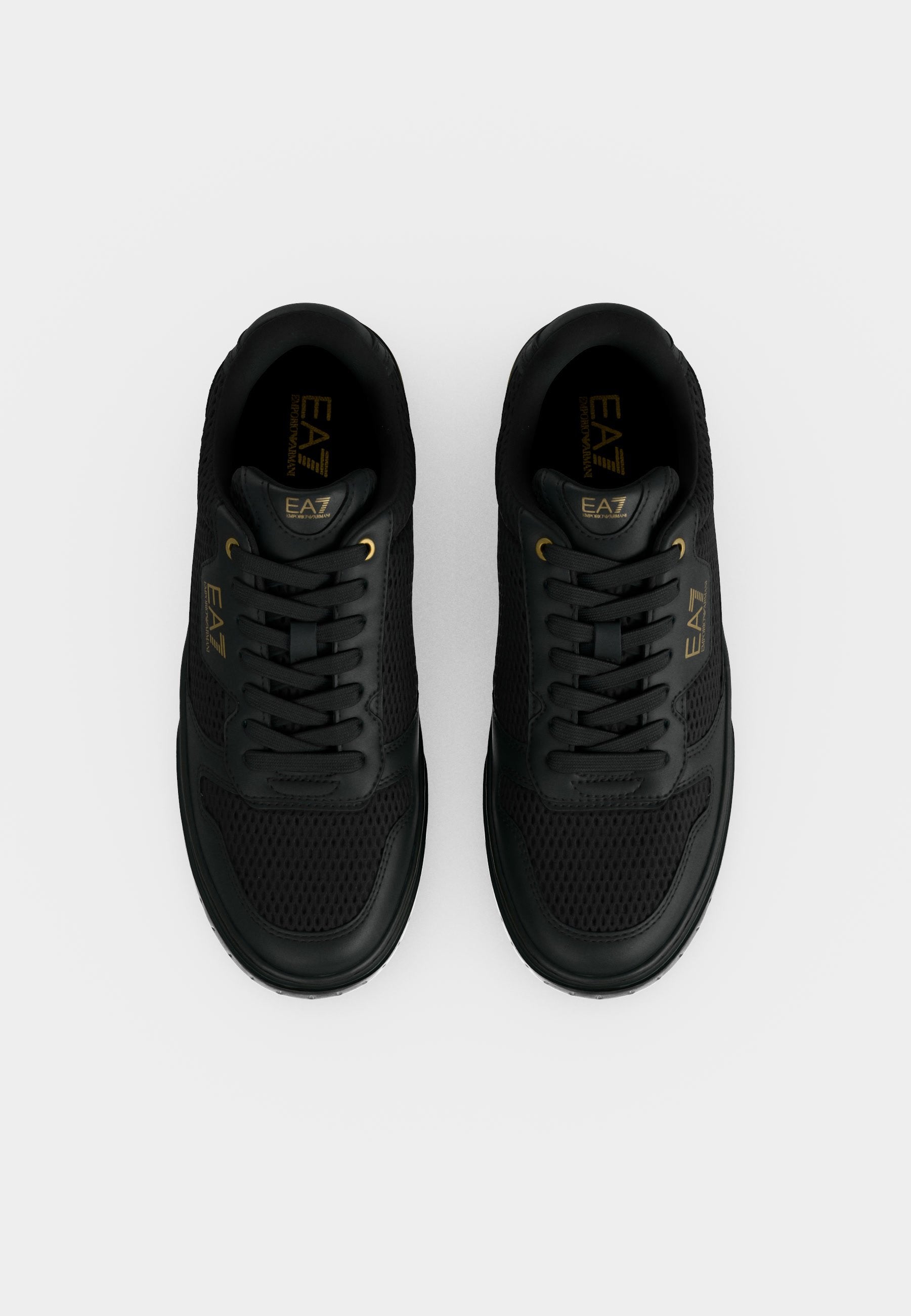 PREMIUM COURT - Baskets - triple noir/couleur or