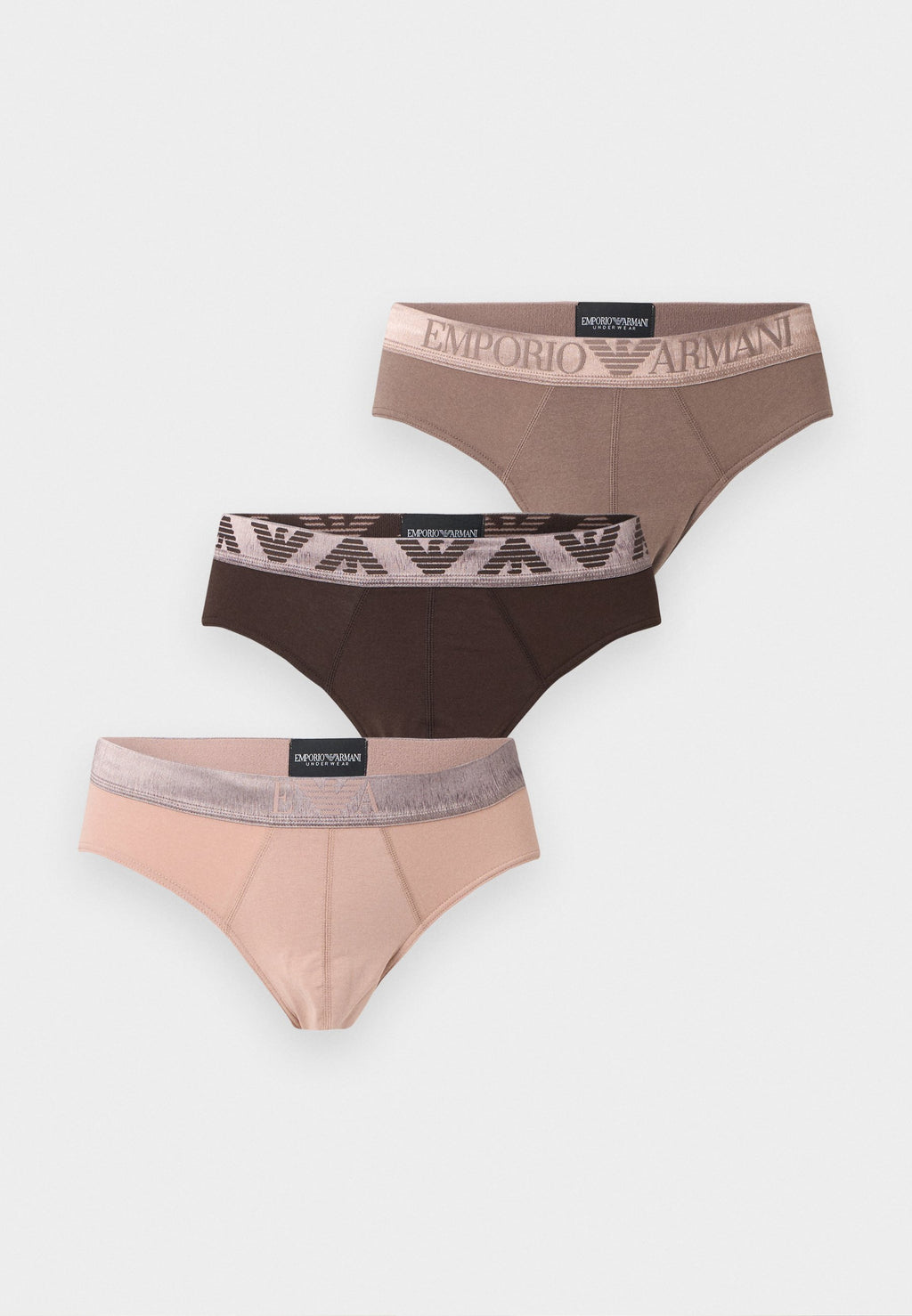 SLIP 3 PACK LOGOBAND BRILLANT - Slips - taupe/fer/fauve