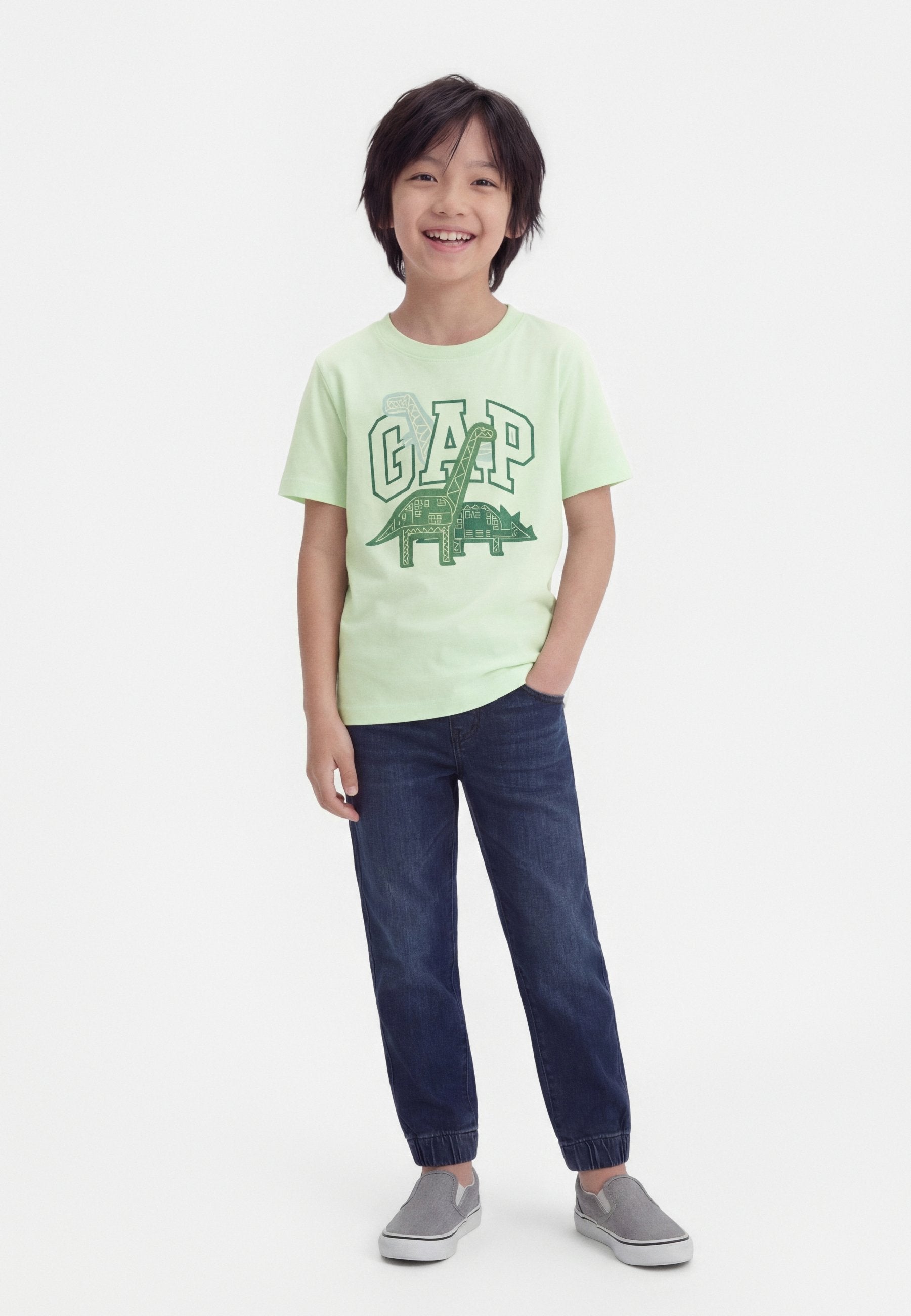 TEE - Print T-shirt - pod green