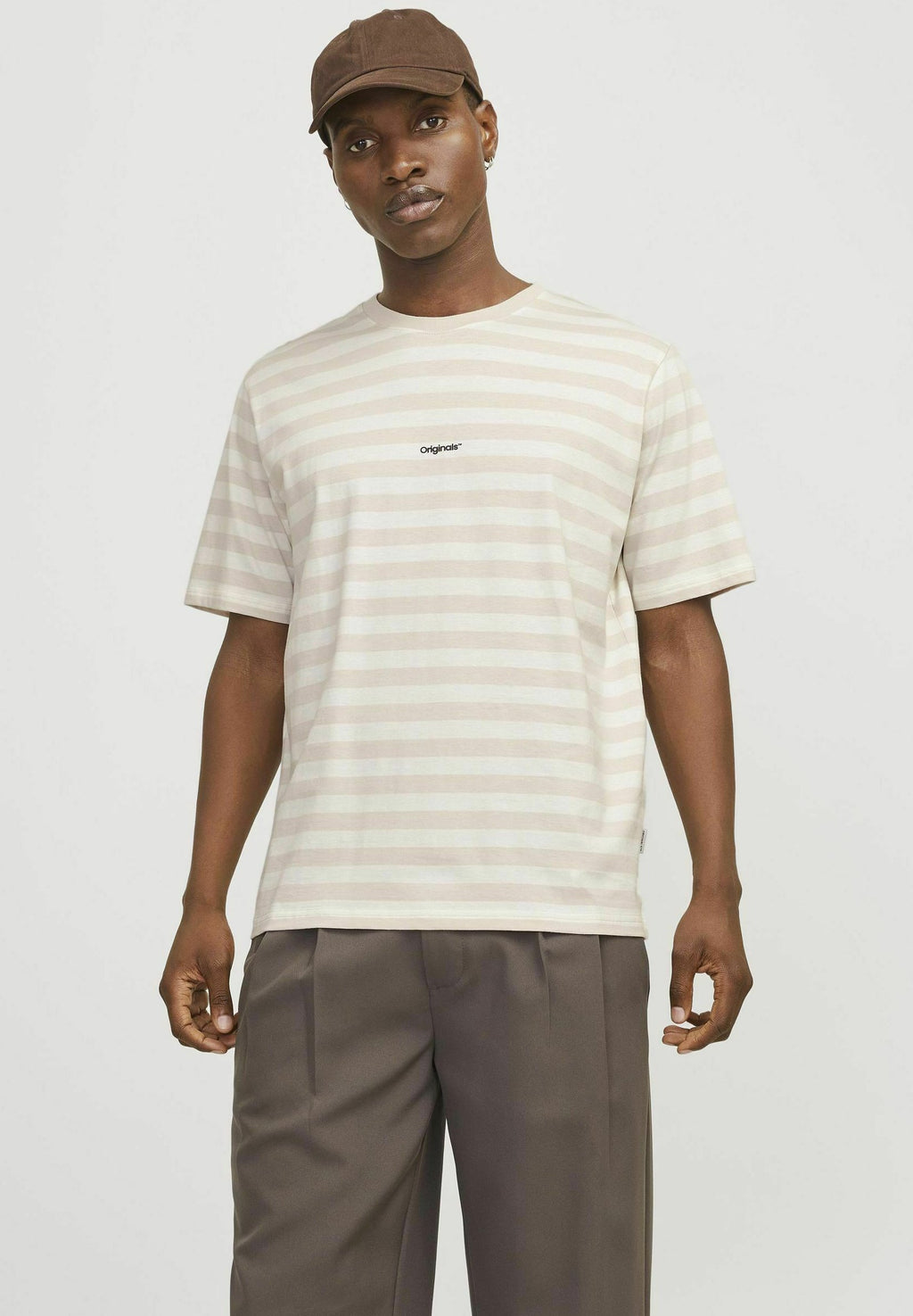 Striped - Print T-shirt - moonbeam
