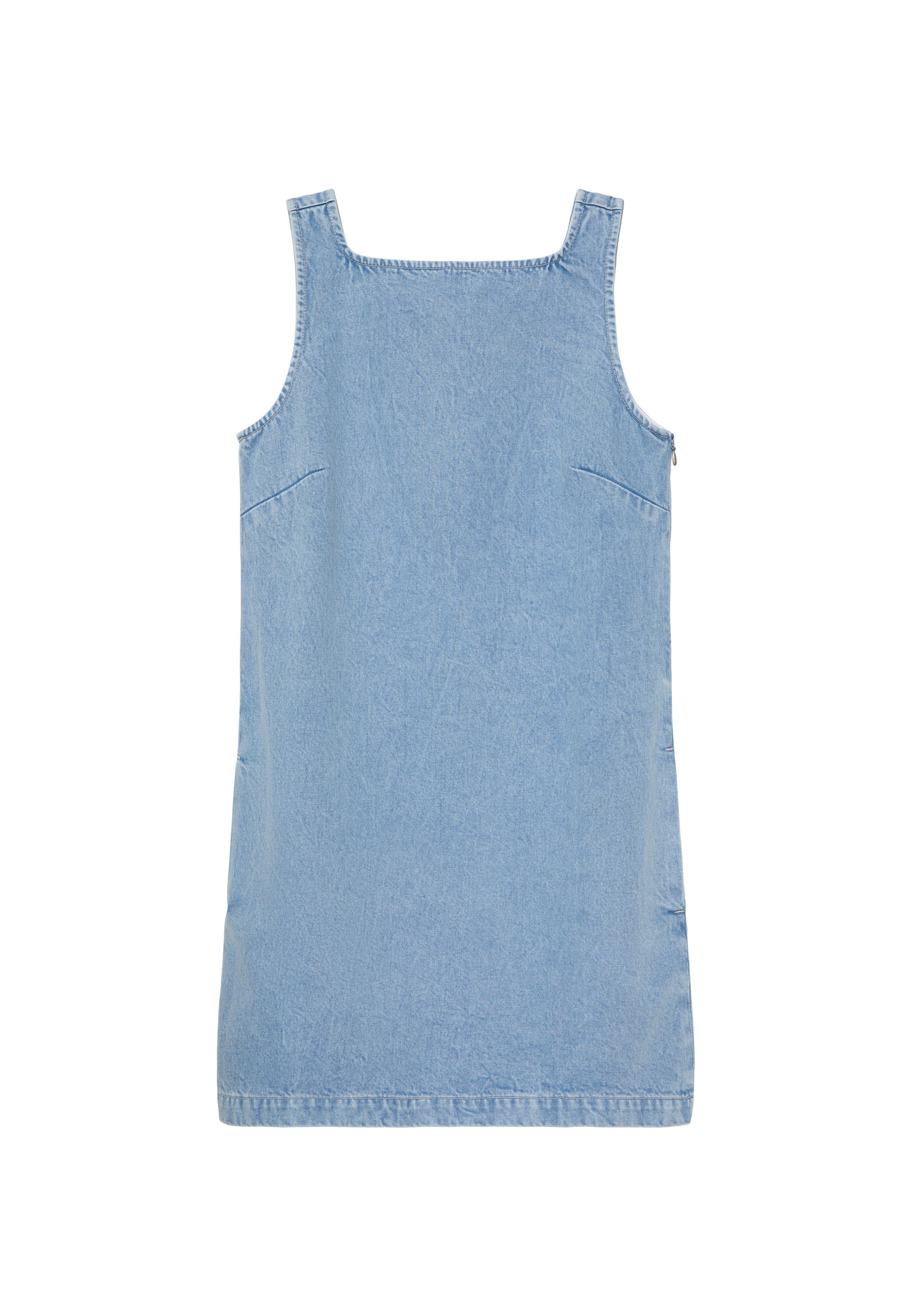 ROBE TRAPEZE EN JEAN COL EN V CK AQU - Robe en jean - ck aquatic