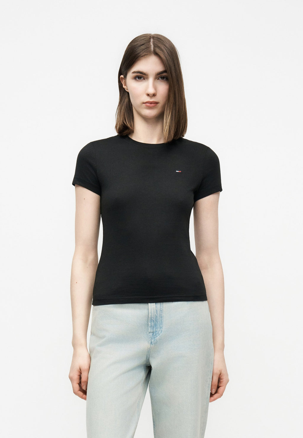 3-PACK SLIM JERSEY CREW NECK T-SHIRTS - Basic T-shirt - black/light blue/dark yellow