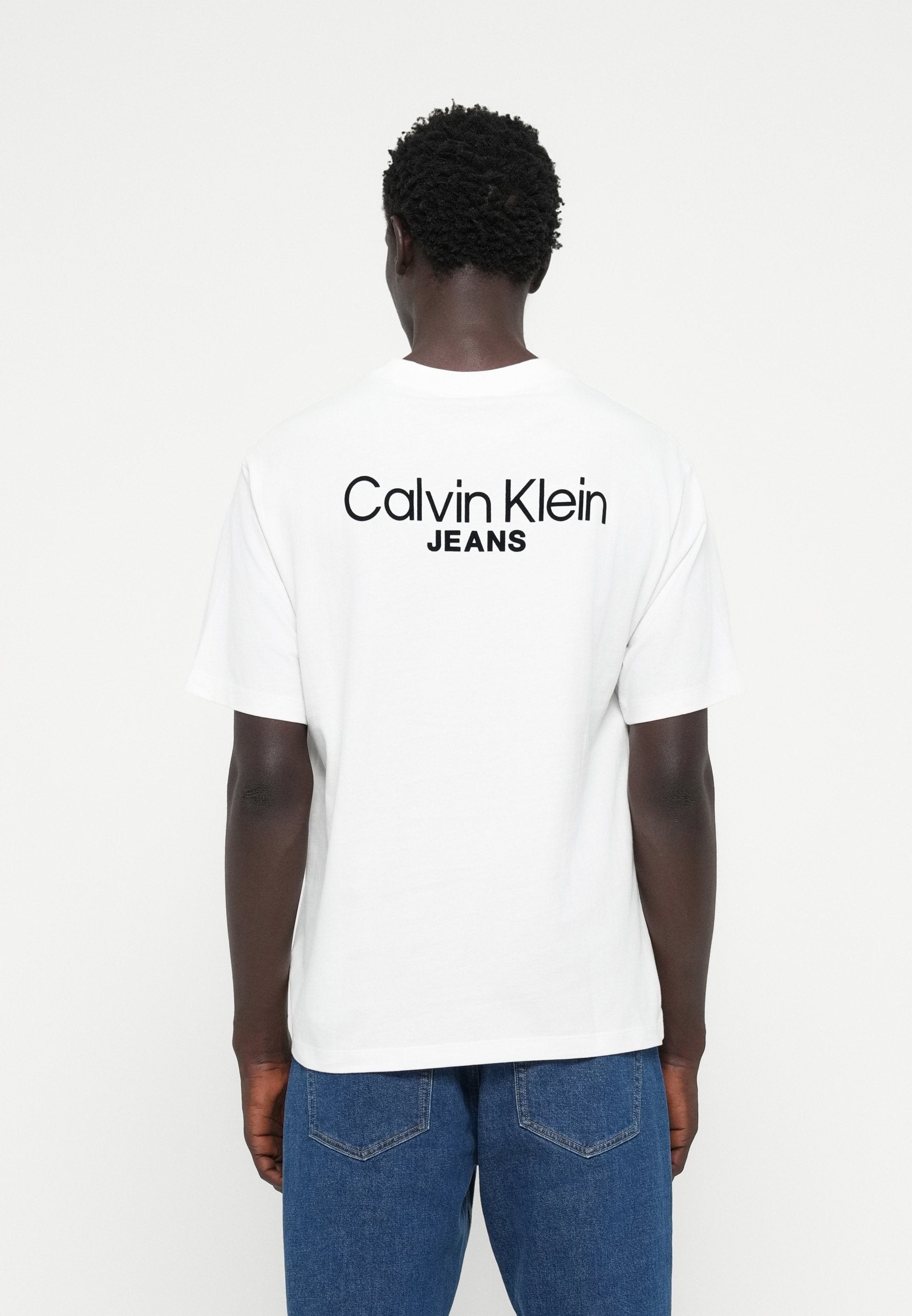 LOGO BACK PRINT UNISEX - Print T-shirt - brilliant white