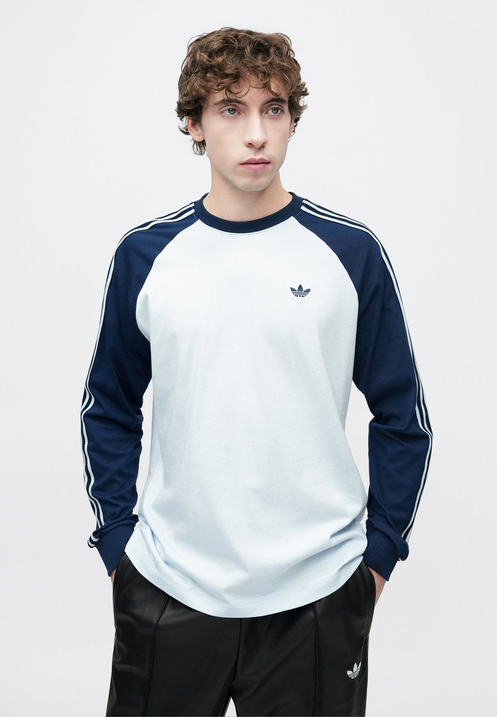 Long sleeved top - crystal sky/night indigo