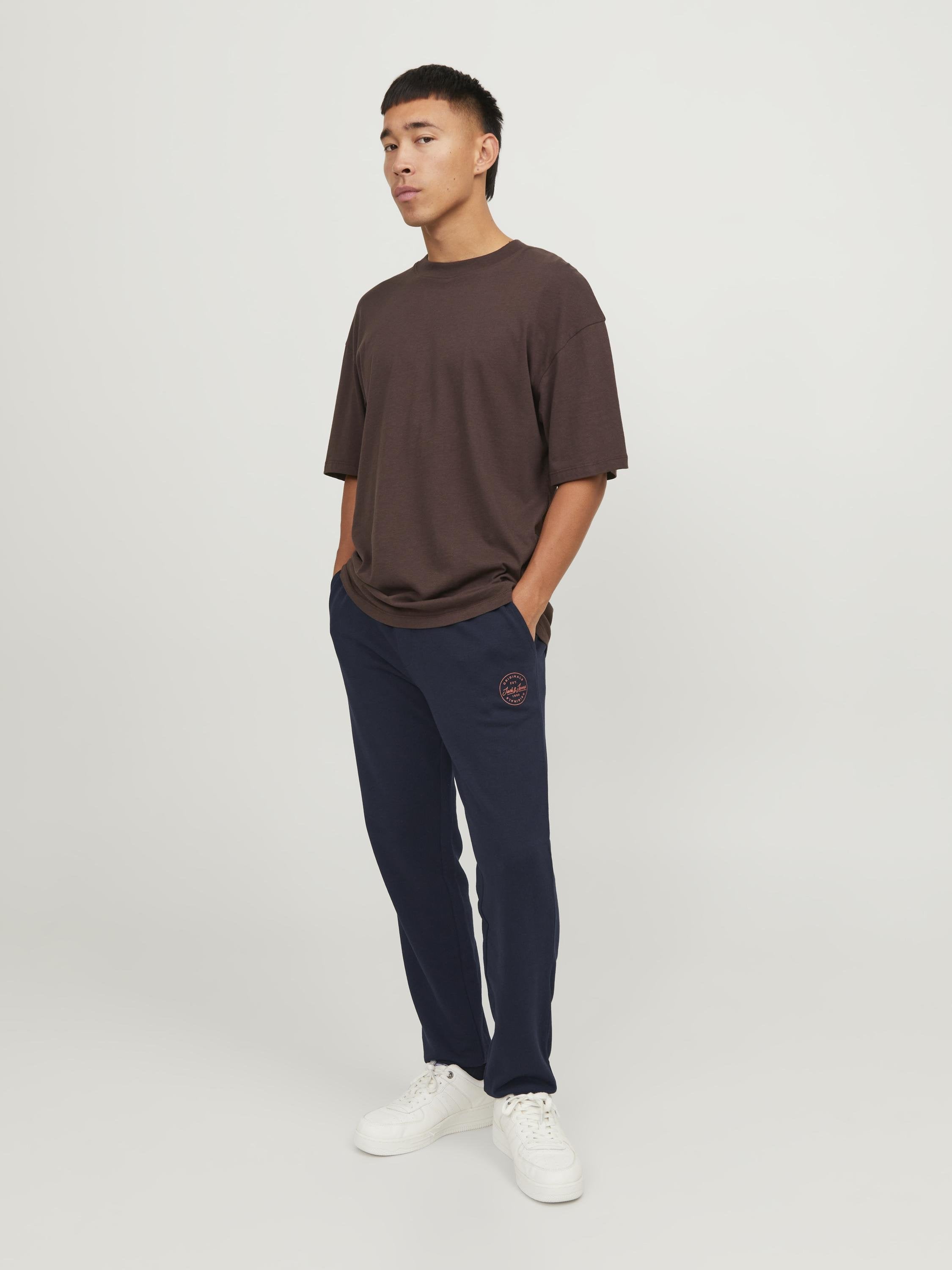 JJIGORDON JJSHARK - Tracksuit bottoms - navy blazer