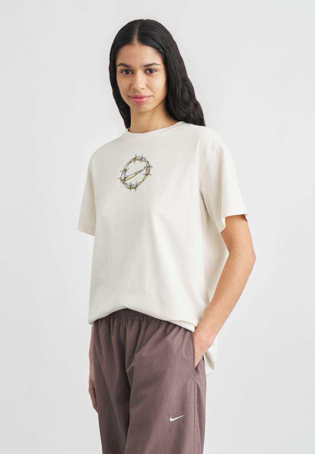 CLASSIC TEE - Print T-shirt - chalk