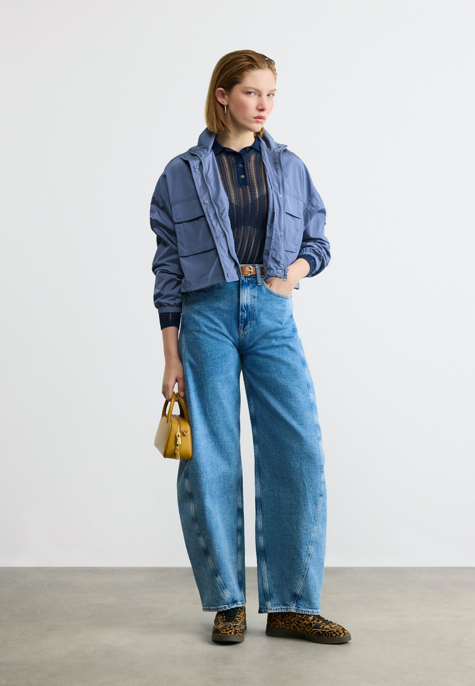 MID RISE TWIST SEAM BARREL LEG JEANS - Loose Jeans - denim medium