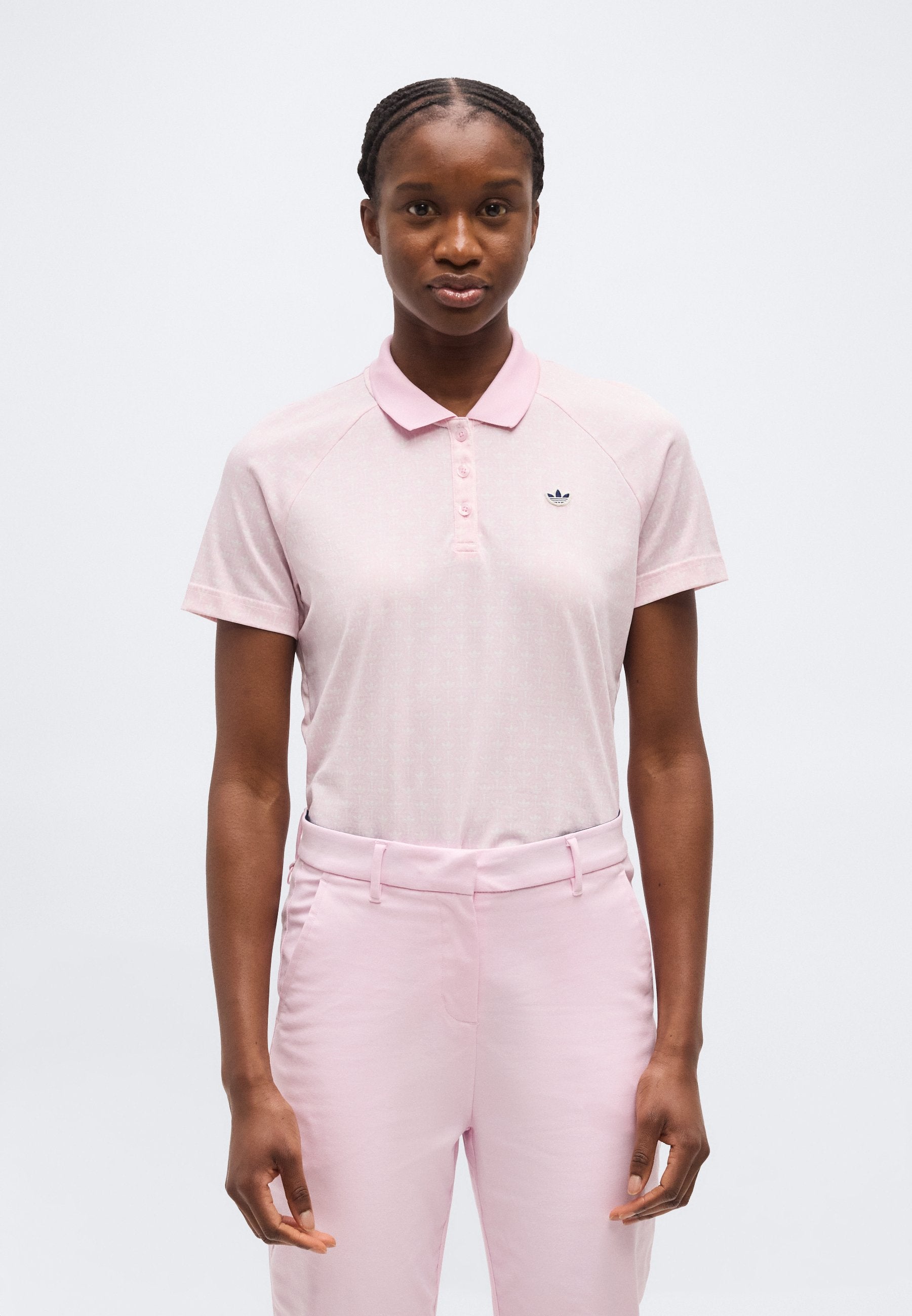 Polo shirt - pink/white
