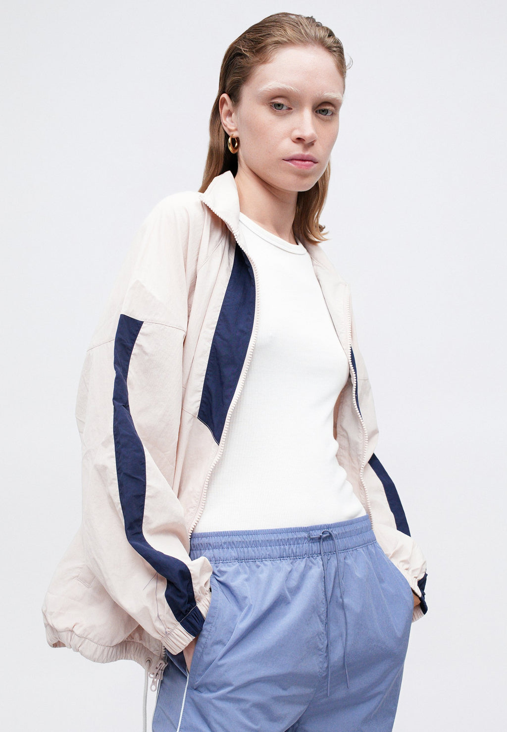 PANTALON - Bas de survêtement - couleur indigo/platine pur/voile