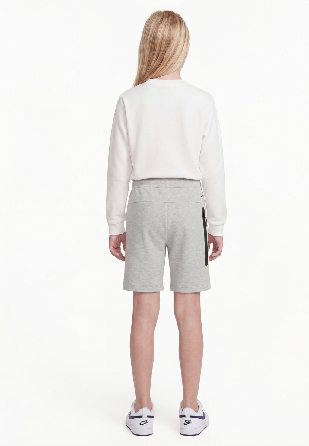 UNISEXE - Short - gris chiné/noir