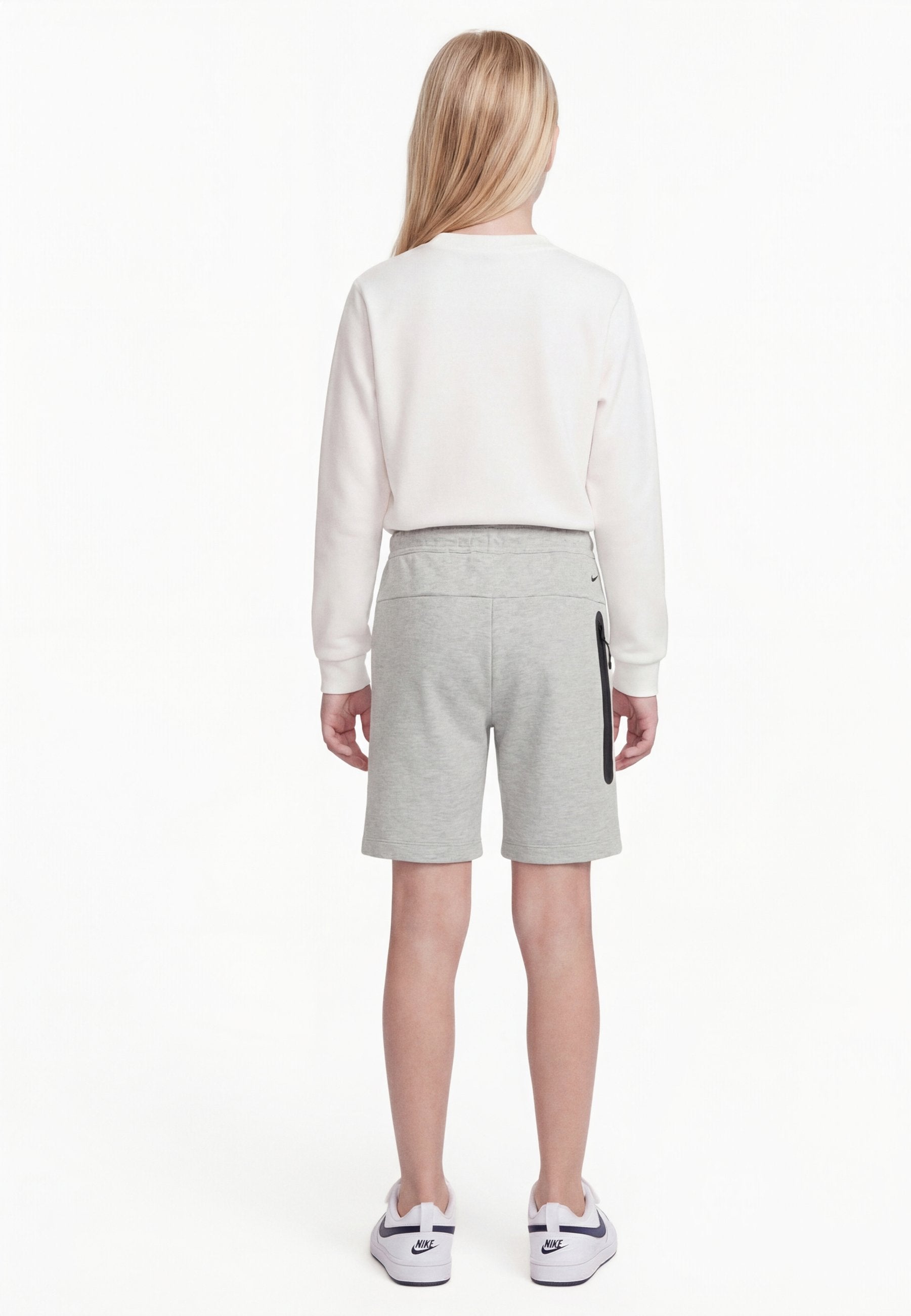 UNISEXE - Short - gris chiné/noir