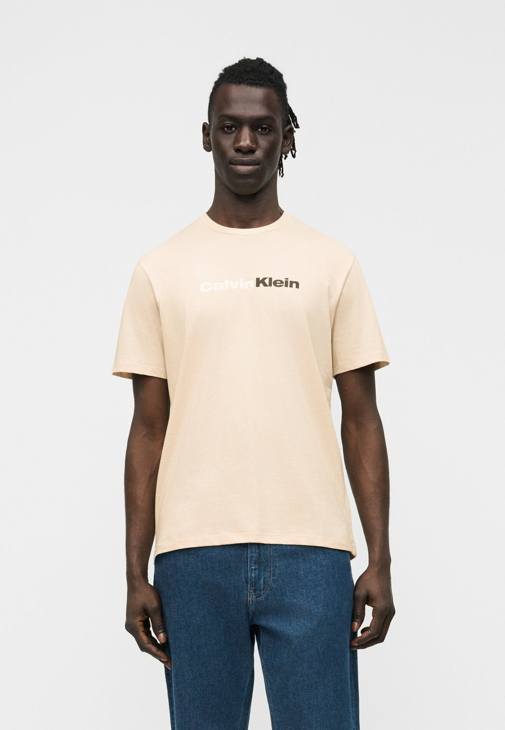 VENTE EN GROS UNISEXE - T-shirt imprimé - couleur avoine