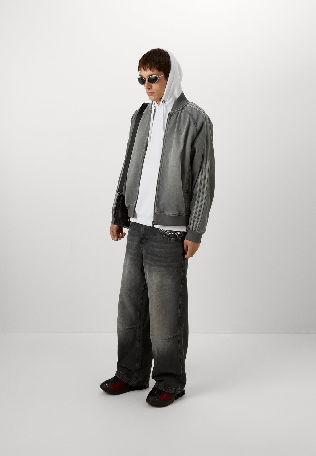 ADICOLOR LOOSE DENIM - Veste en jean - gris