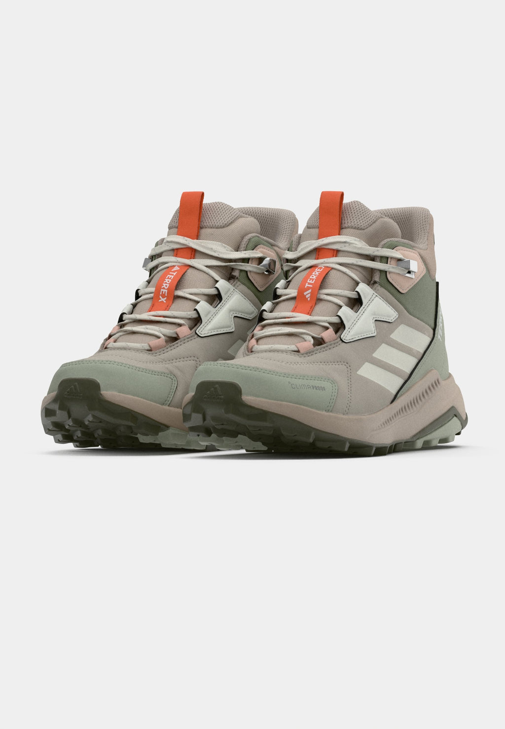 ANYLANDER MID - Hiking shoes - off white/halo green