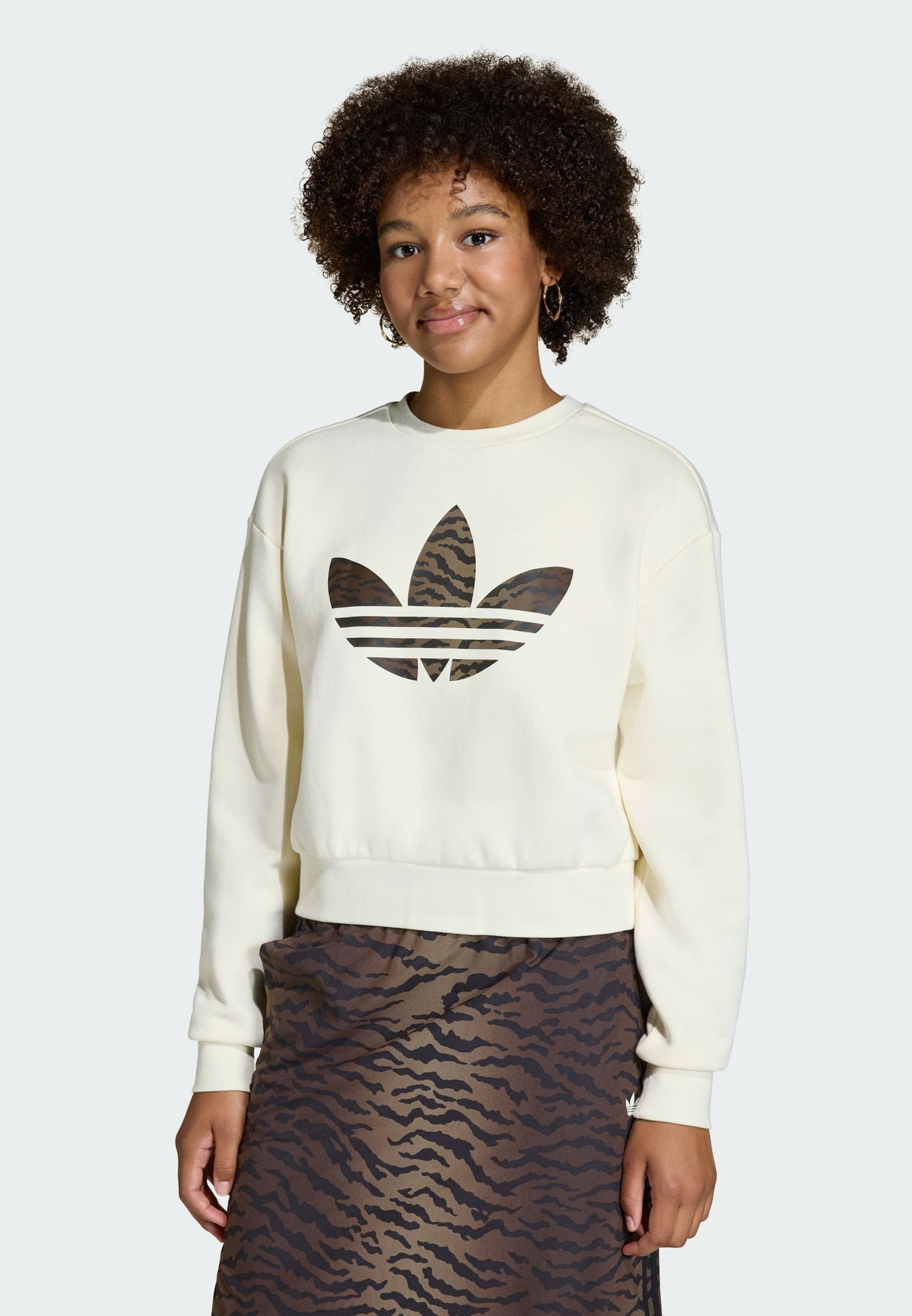 LOOSE BOXY CREW-JUNIOR - Sweatshirt - cream white