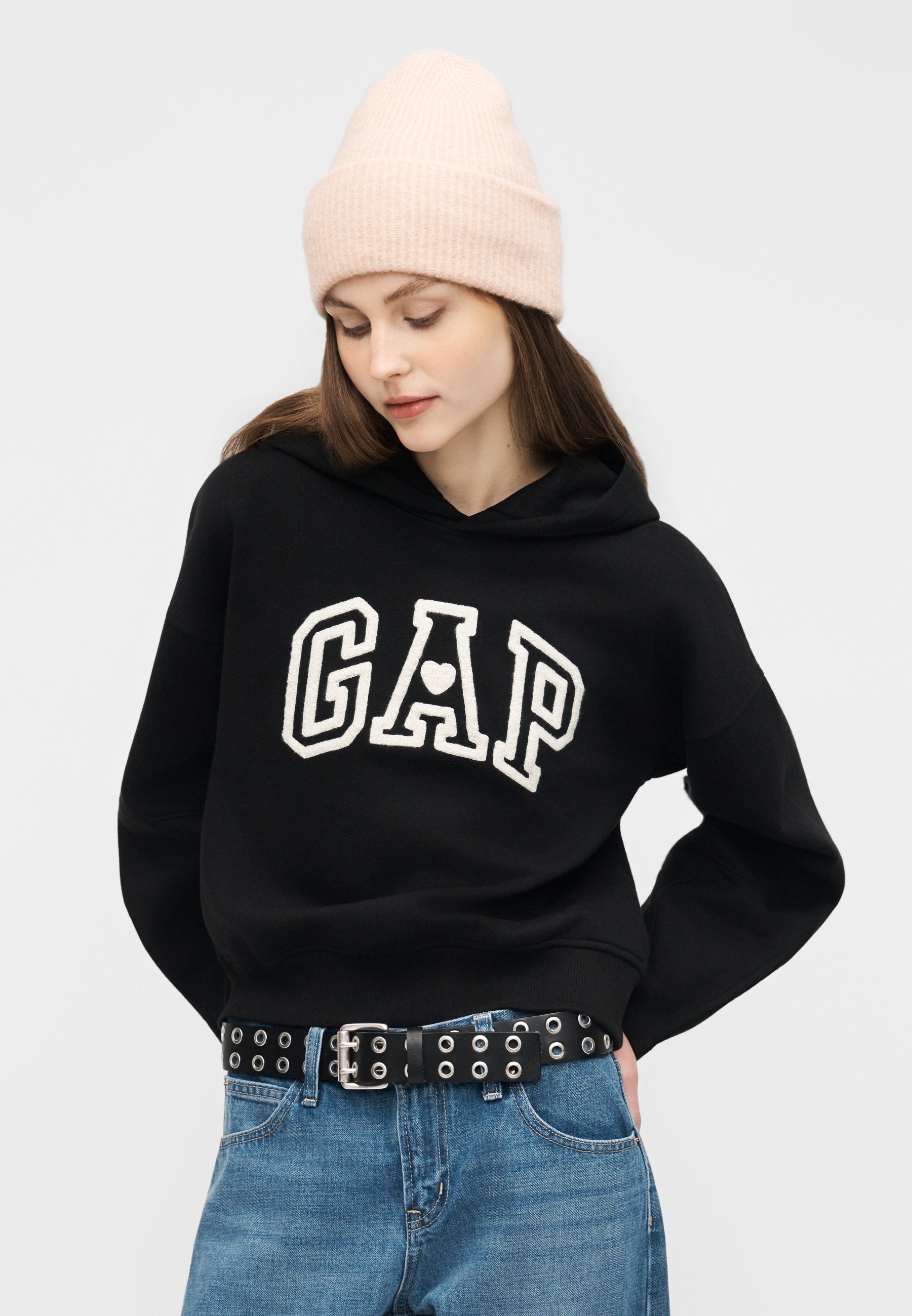 LOGO BARREL HOODIE - Hoodie - black