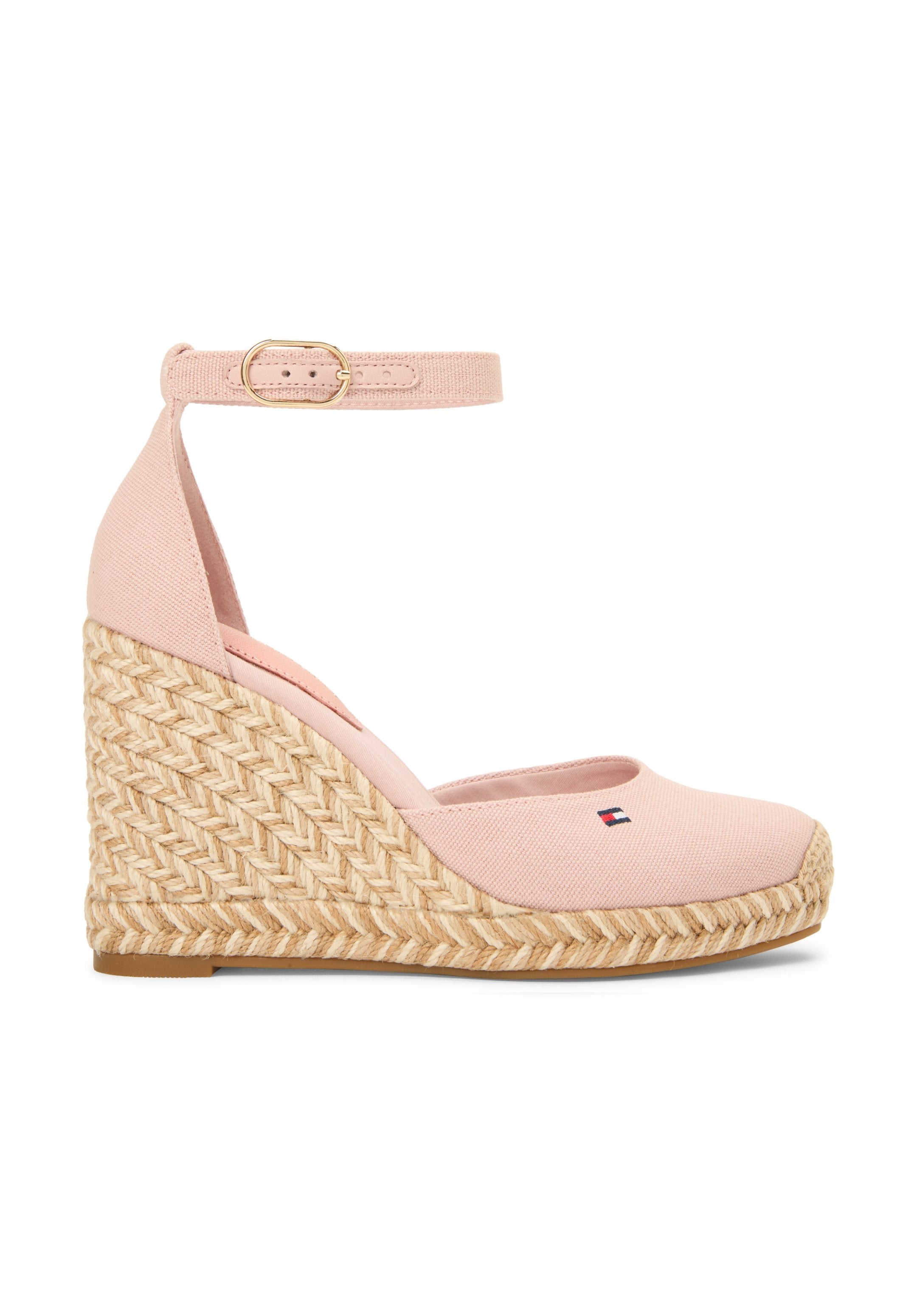 FLAG HIGH WEDGE ESPAD CLOSED TOE - Platform heels - foggy pink