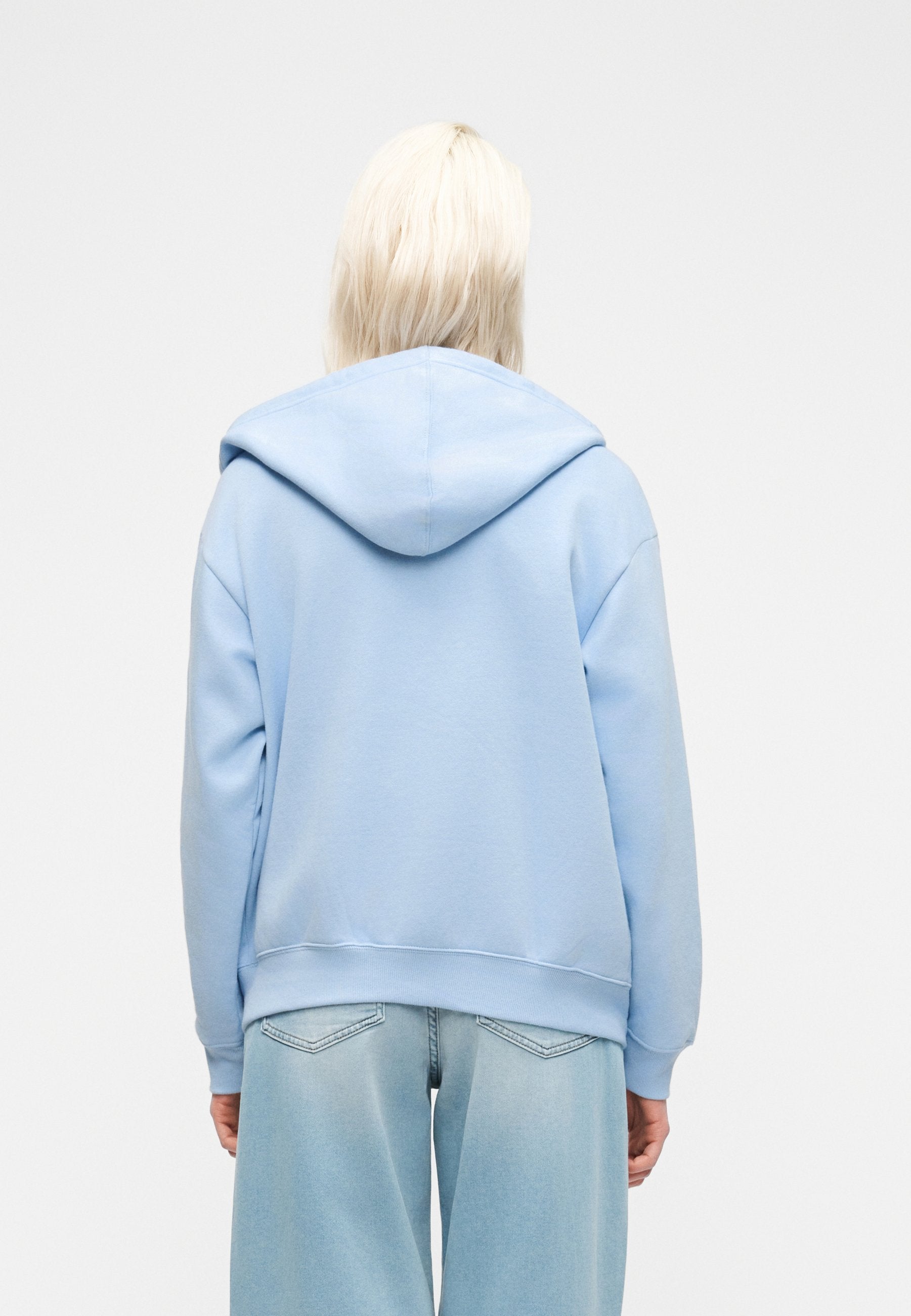 HERITAGE  - Zip-up sweatshirt - light blue shadow