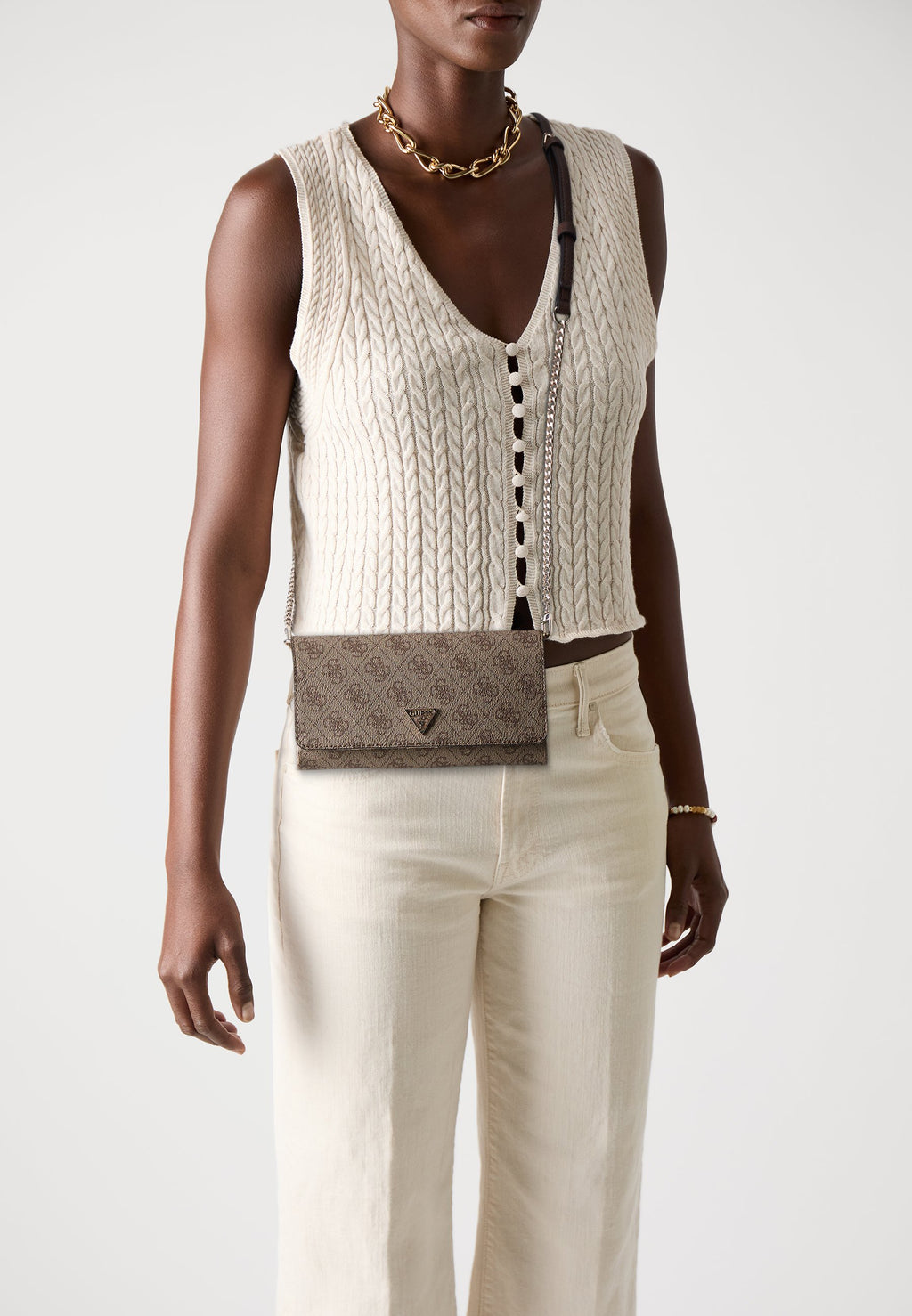 NOELLE II XBODY FLAP ORGANIZER - Cross body bag - latte/brown