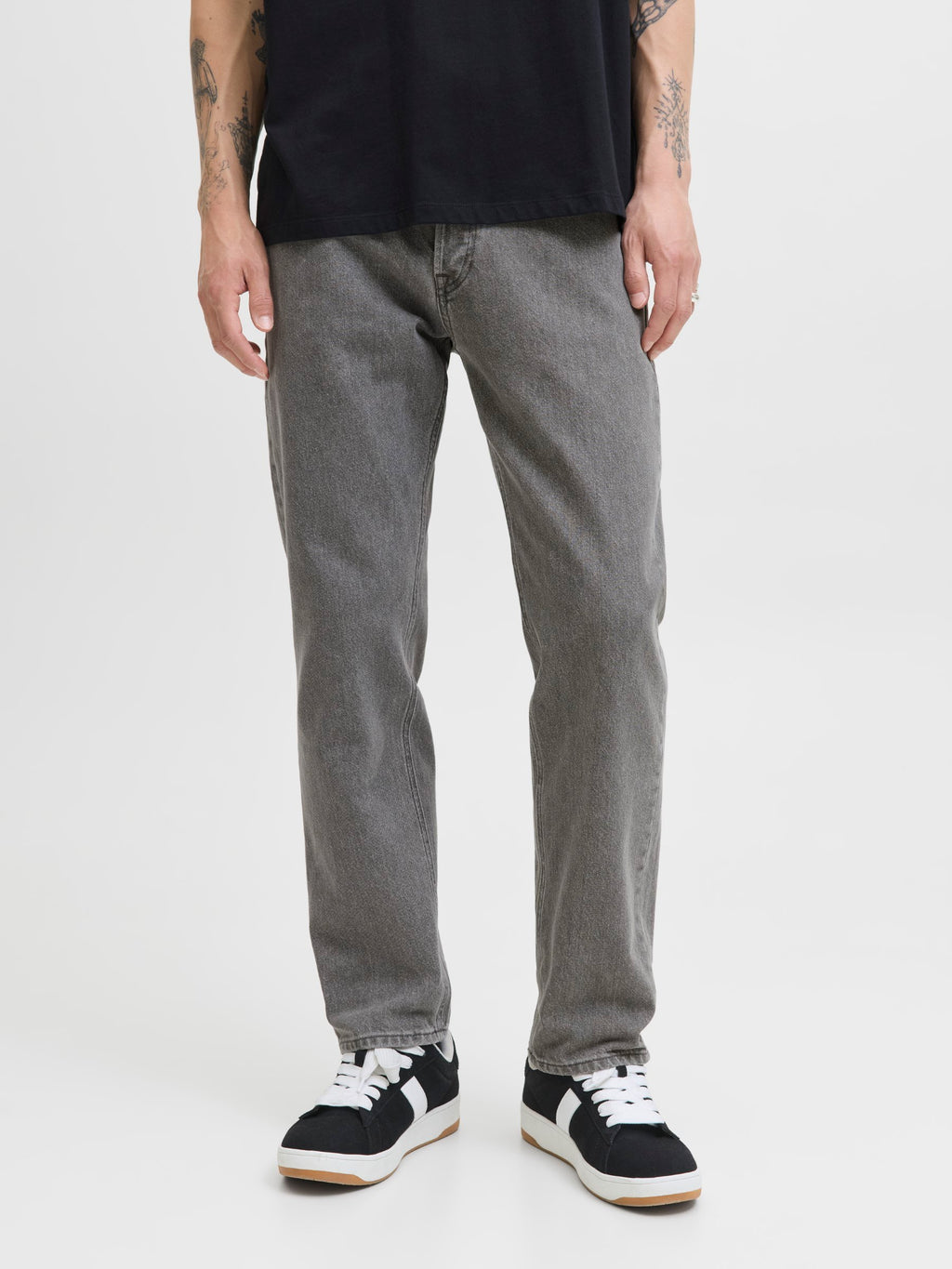 Relaxed Fit JJICHRIS JJORIGINAL SQ 067 NOOS - Bol kesim jean - gri denim