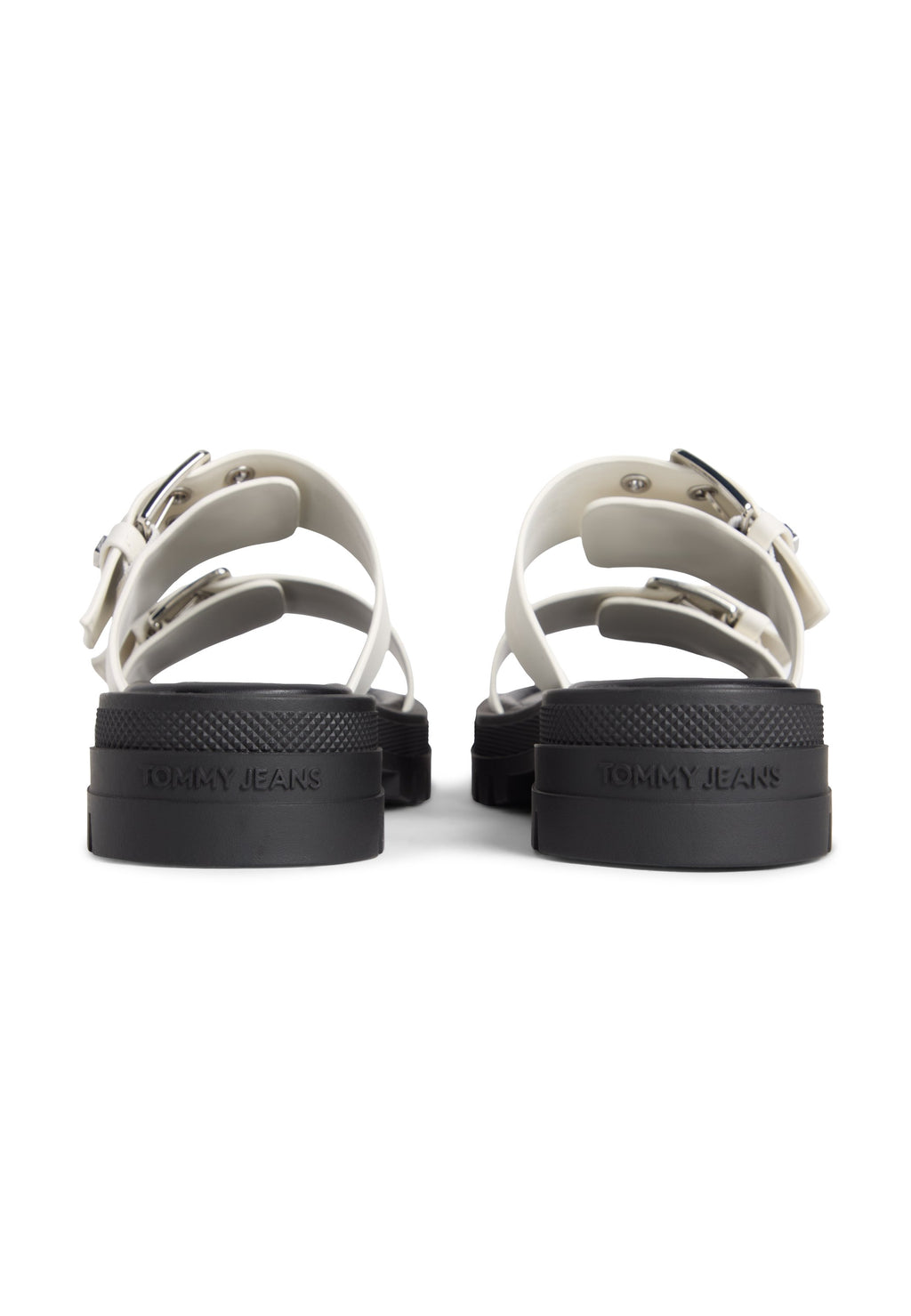 CHUNKY CLEAT DOUBLE BUCKLE SANDALS - Sandals - ivory