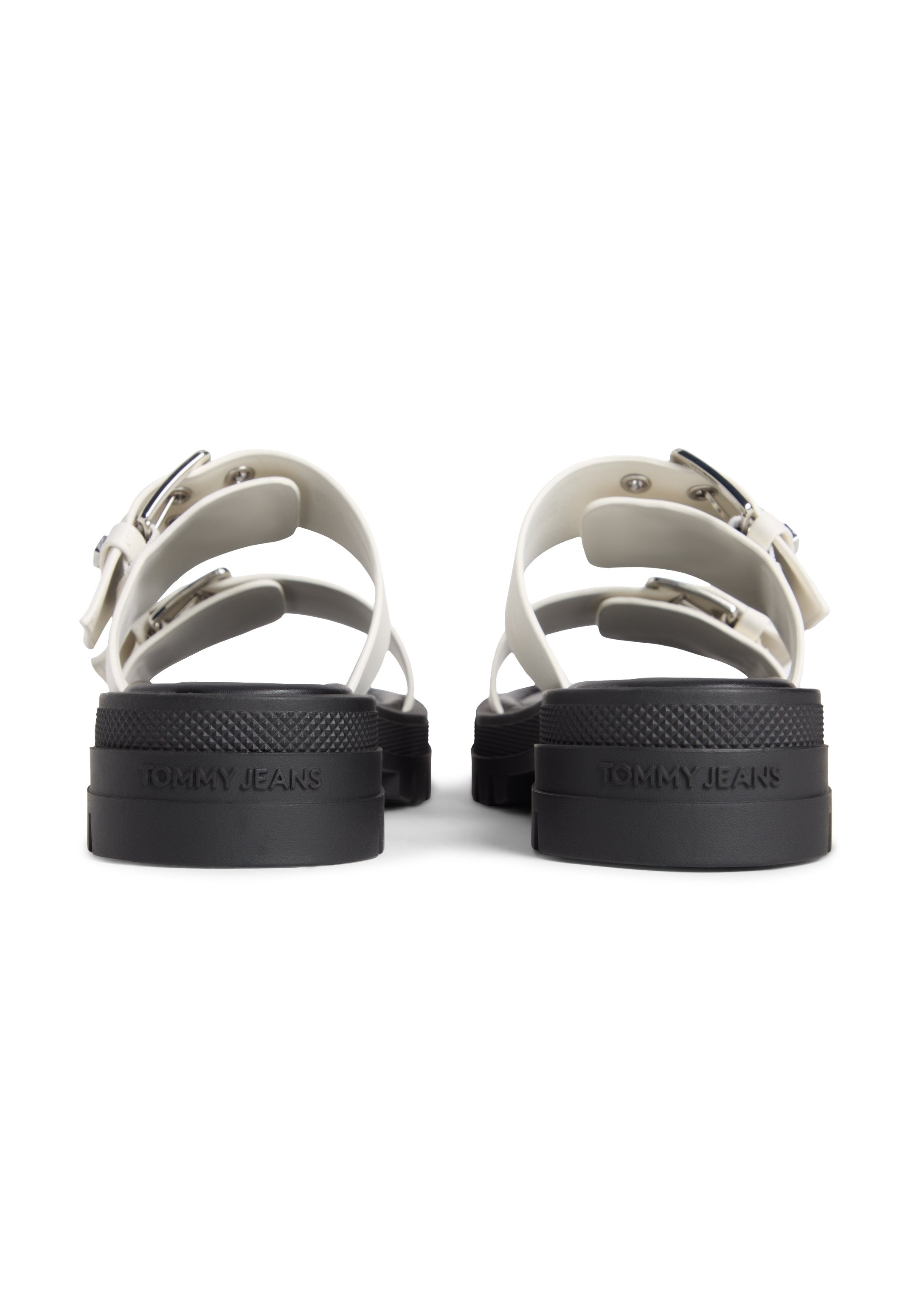 CHUNKY CLEAT DOUBLE BUCKLE SANDALS - Sandals - ivory