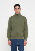 PULL MOLLETON COL MONTANT ZIPPÉ - Sweat-shirt zippé - vert camouflage