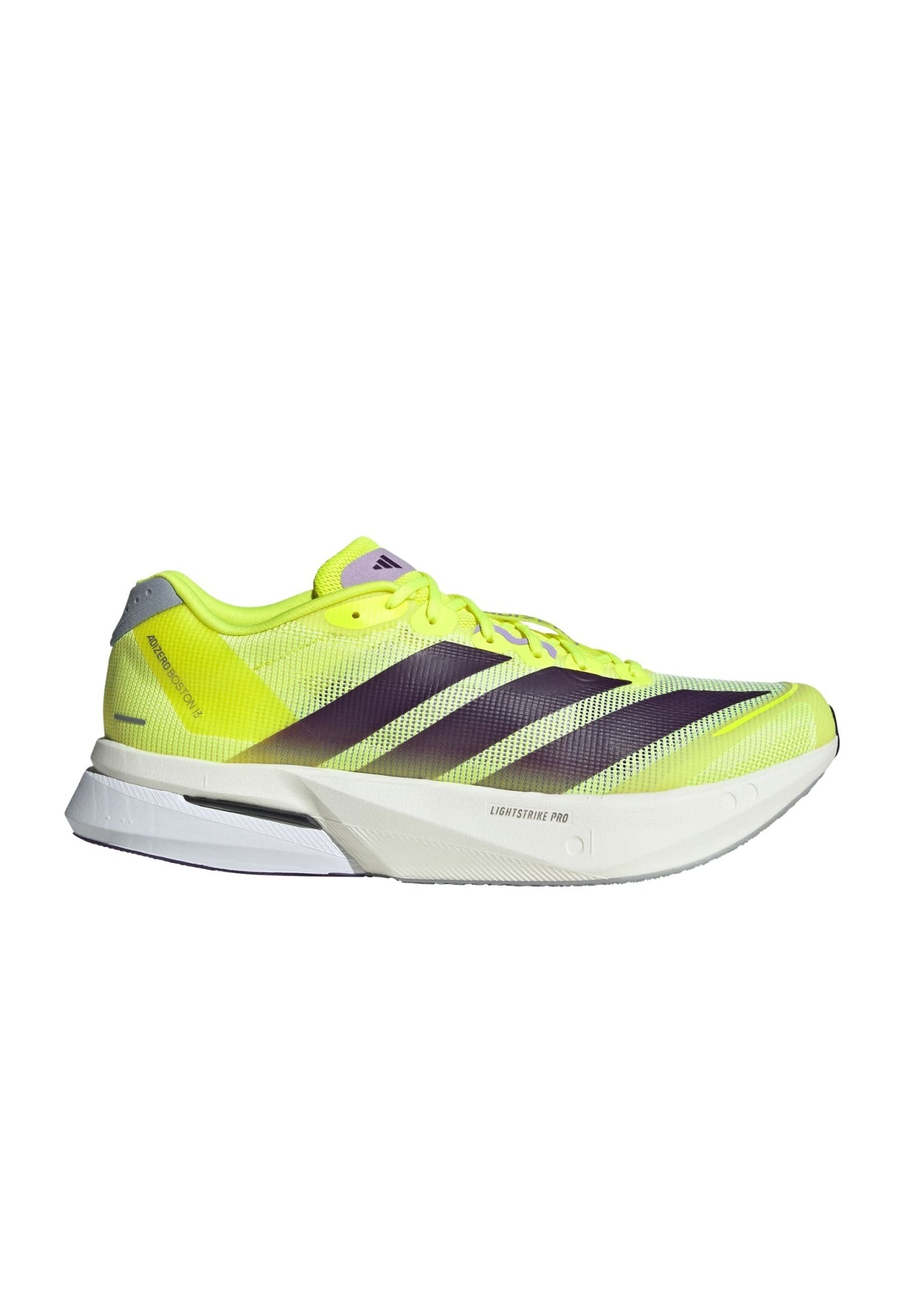 ADIZERO BOSTON 13 M - Road running shoes - solar yellow   aurora plum   powder plum