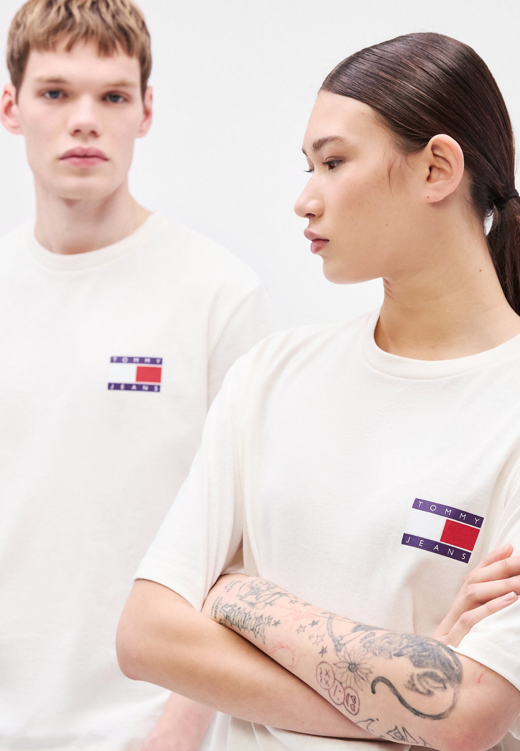 90S MULTI BACK LOGO T-SHIRT - Print T-shirt - ancient white