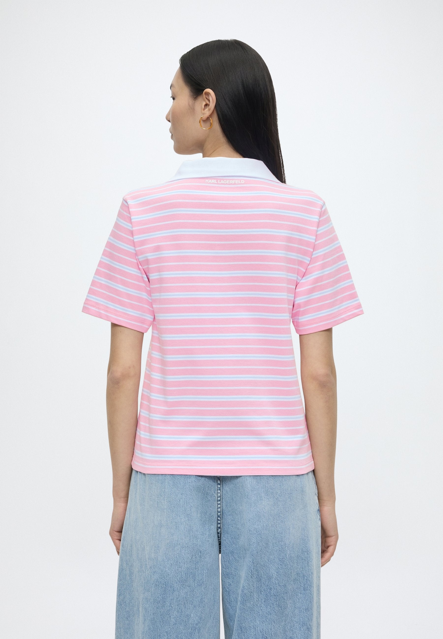 IKON STRIPE - Polo shirt - blue/lilac
