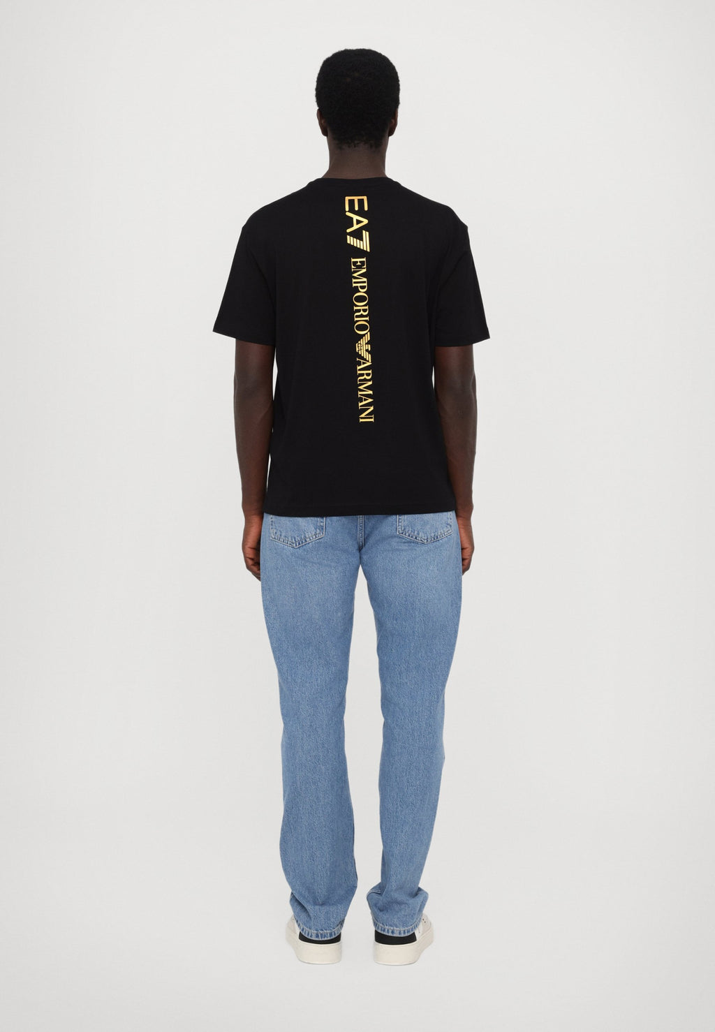Print T-shirt - black/gold