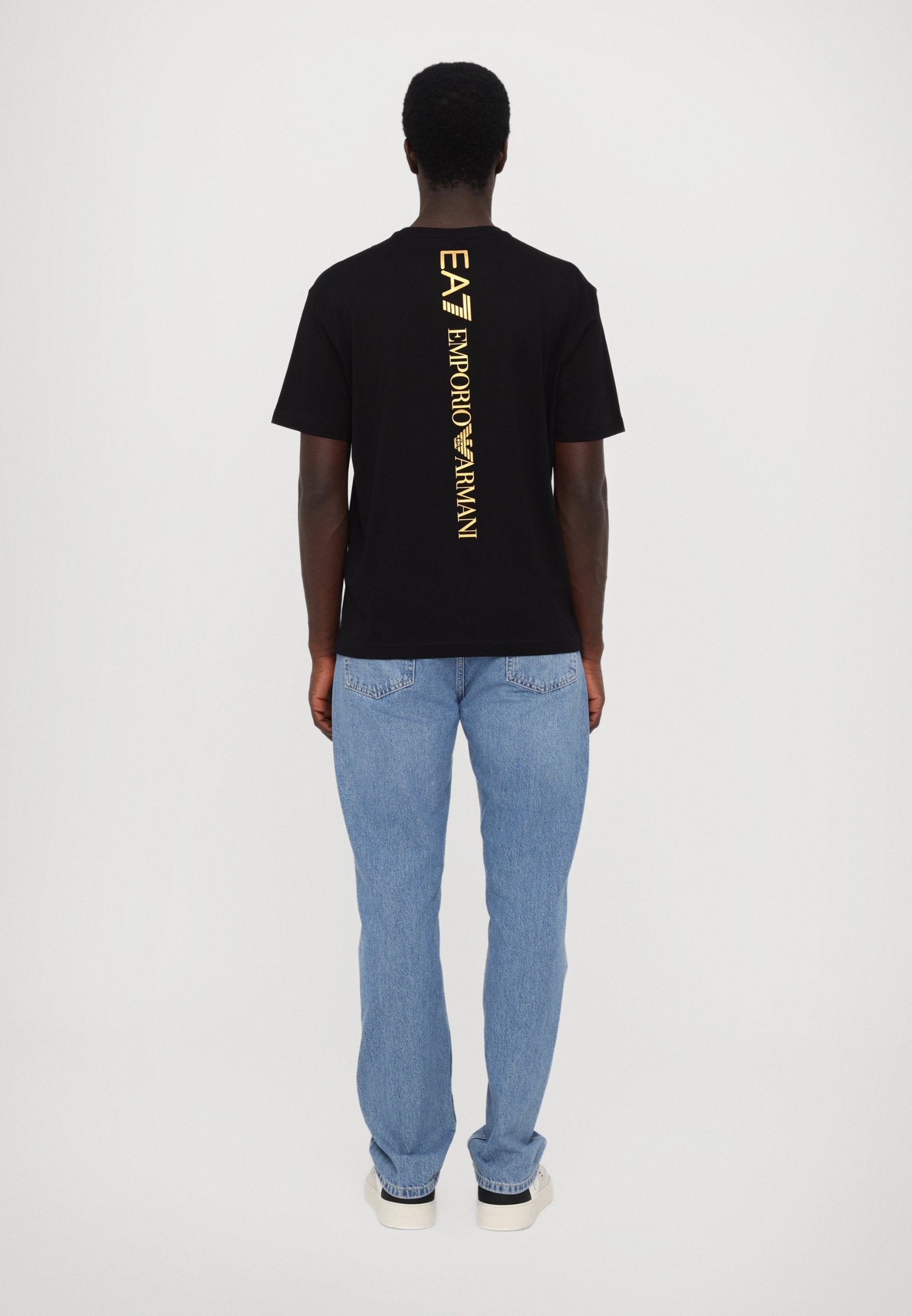Print T-shirt - black/gold