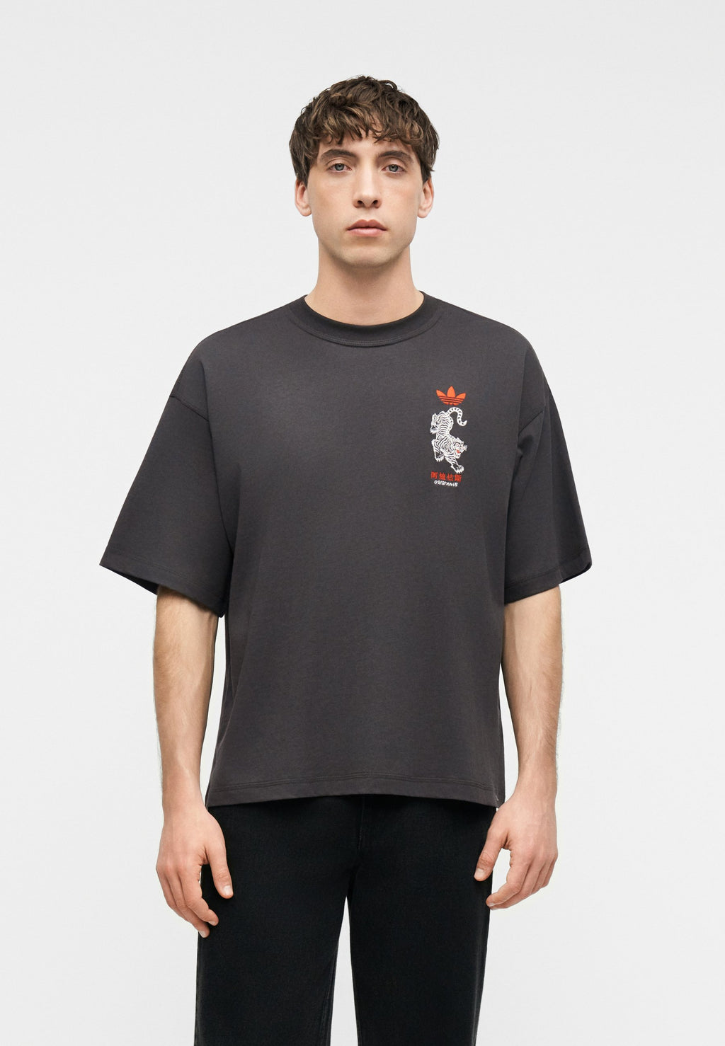TEE-SHIRT TIGRE UNISEXE - T-shirt imprimé - noir utilitaire