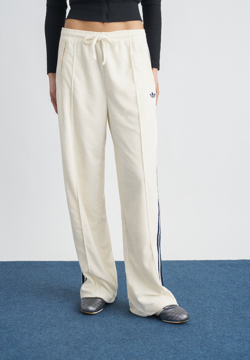 PANTALON ÉPONGE - Bas de survêtement - blanc cassé