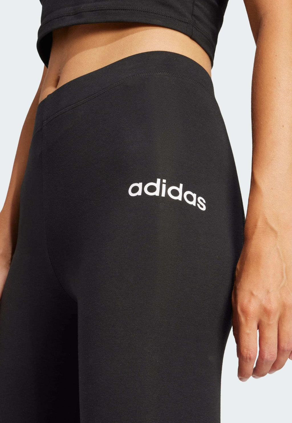 ESSENTIALS LINEAR - Leggings - black/white