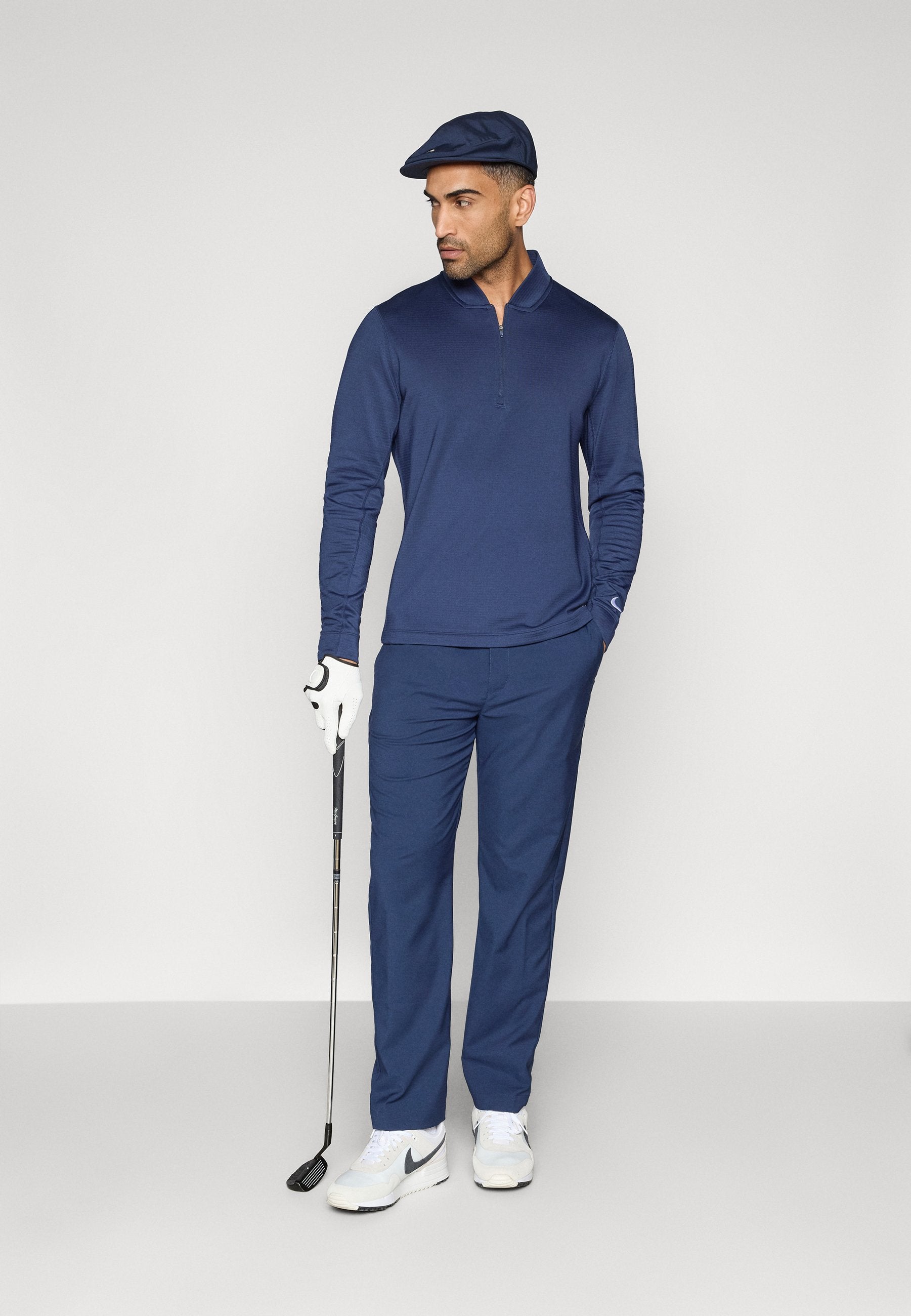 VICTORY 1/2 ZIP TOP - Sweatshirt - college navy/white