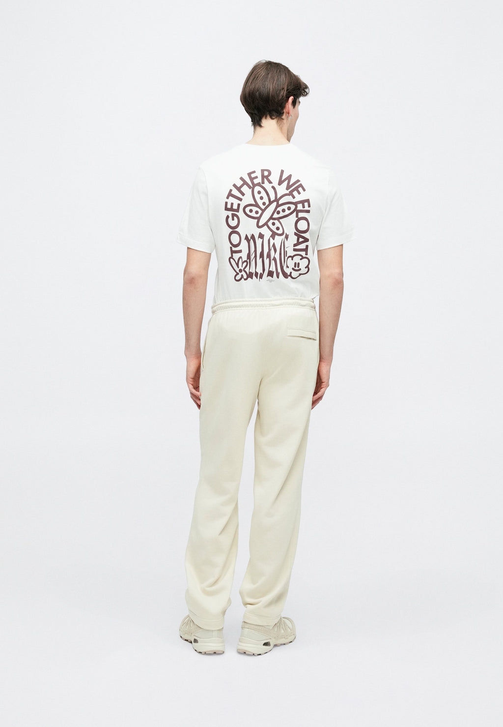 M NK CLUB FT OH PANT - Tracksuit bottoms - khaki/white
