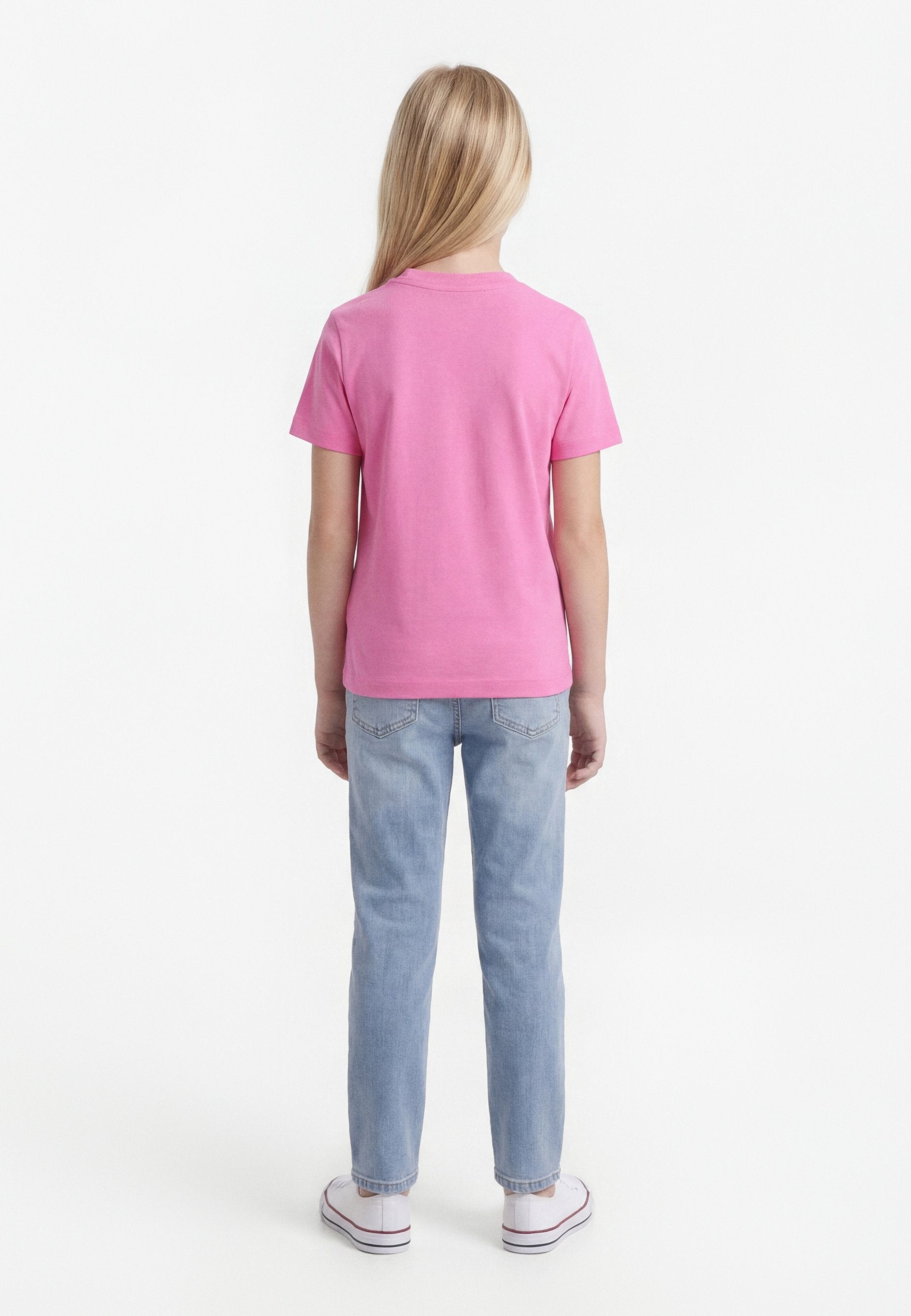 TEE-SHIRT LOGO SUPERPOSÉ - Tee-shirt imprimé - rose satin