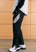 CRAZYLITE - Tracksuit bottoms - black   white