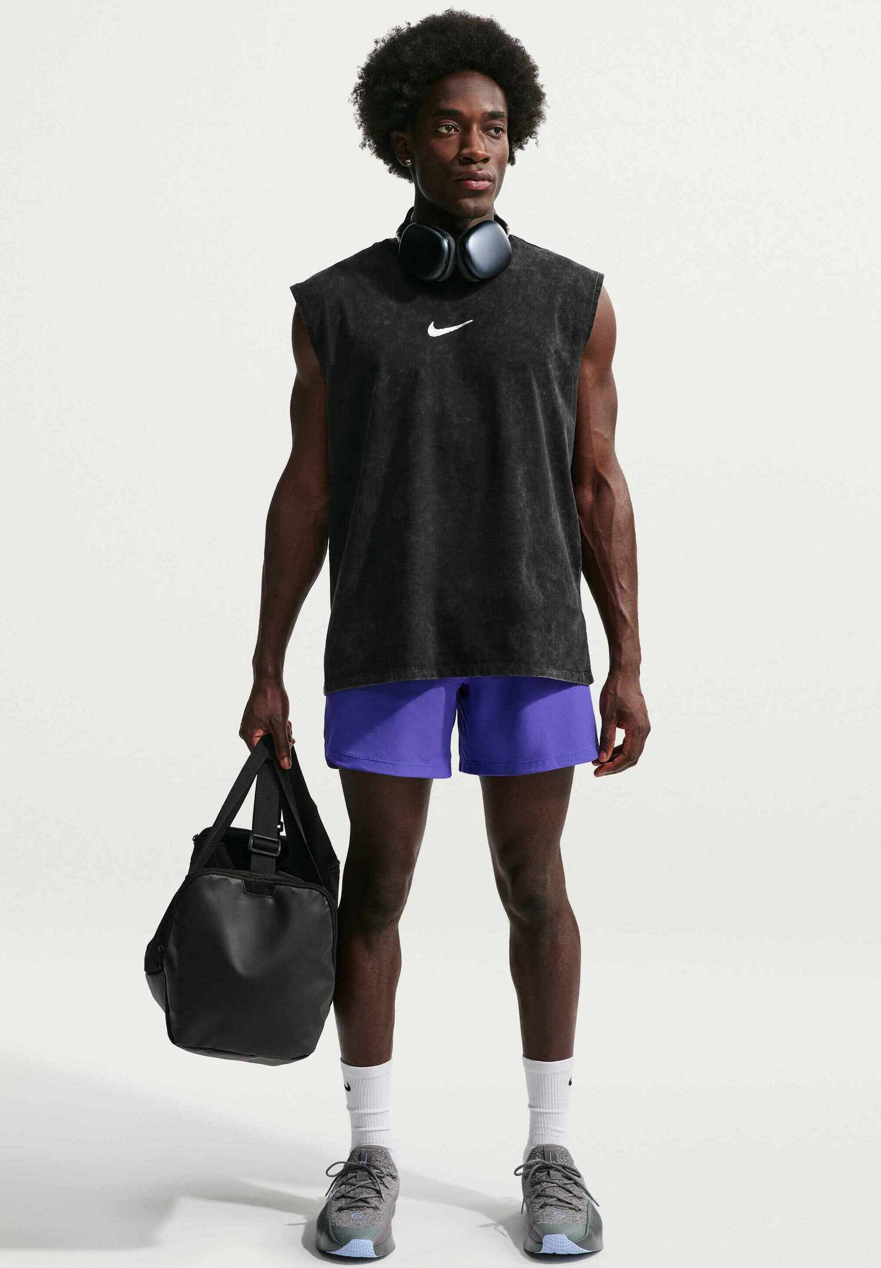 SHORT - Sports shorts - persian violet black