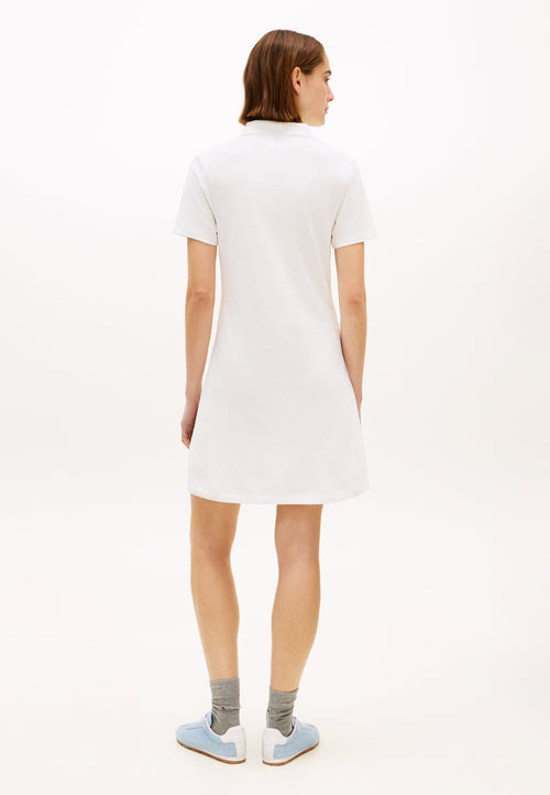 1985 LOGO EMBROIDERY MINI POLO DRESS - Day dress - ecru