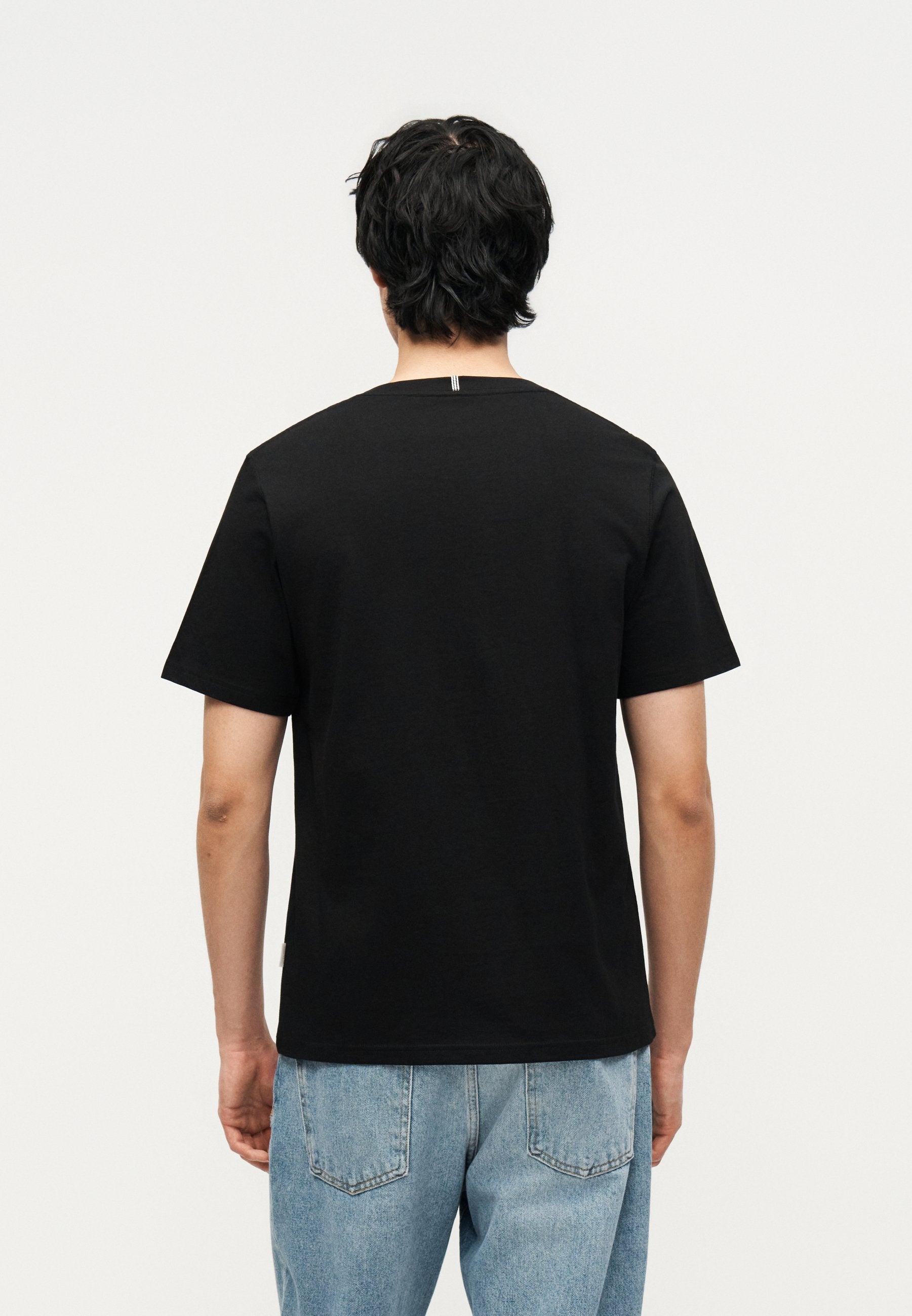 JORCATSKILLS MINIMAL TEE CREW NECK - Basic T-shirt - black