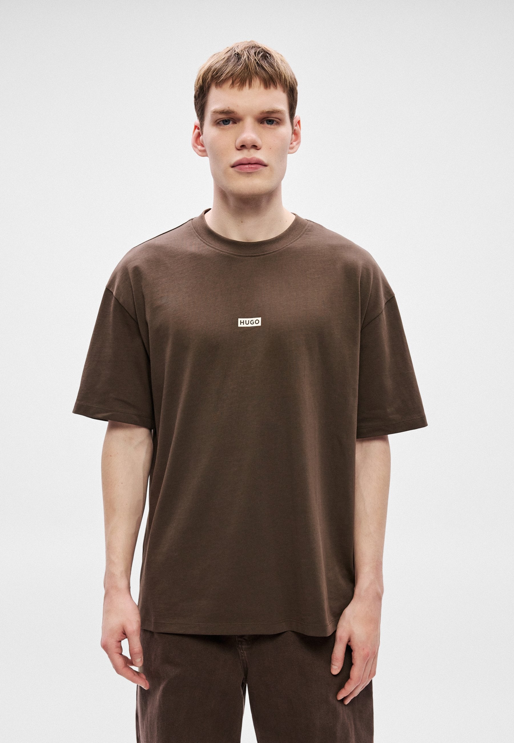 NALONO - Print T-shirt - dark brown