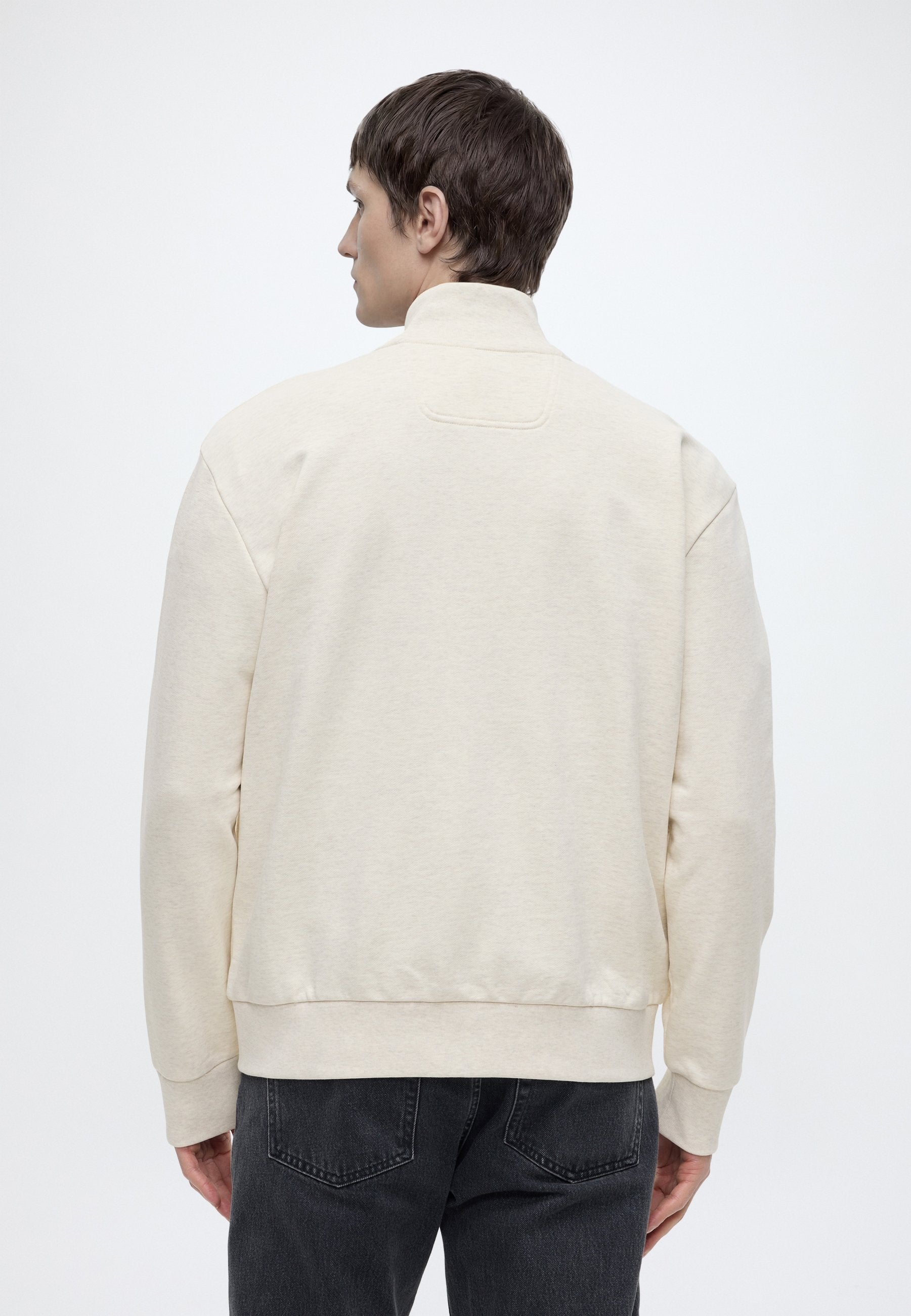 Zip-up sweatshirt - open white